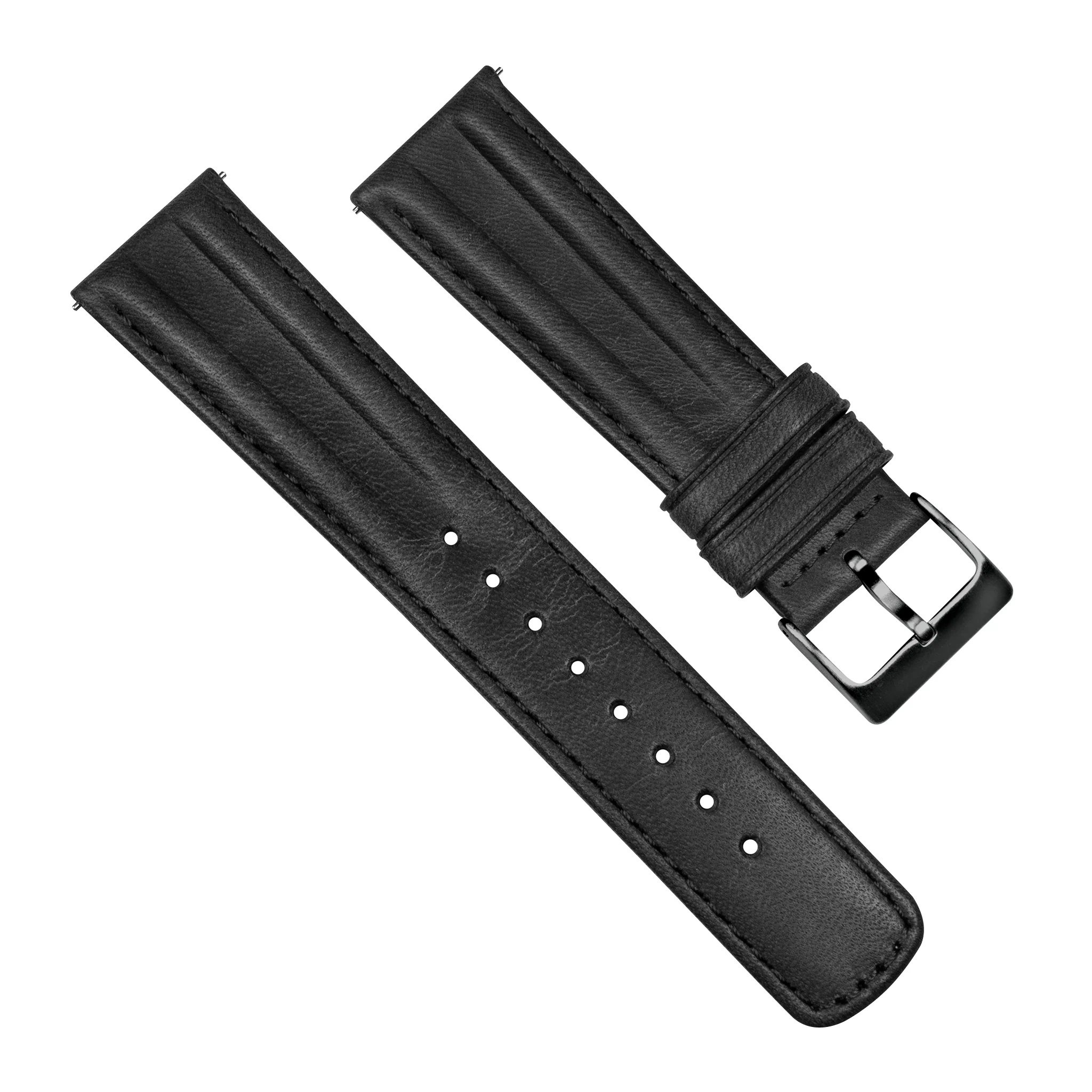 Black Classic Horween Leather Watch Band - Image 5