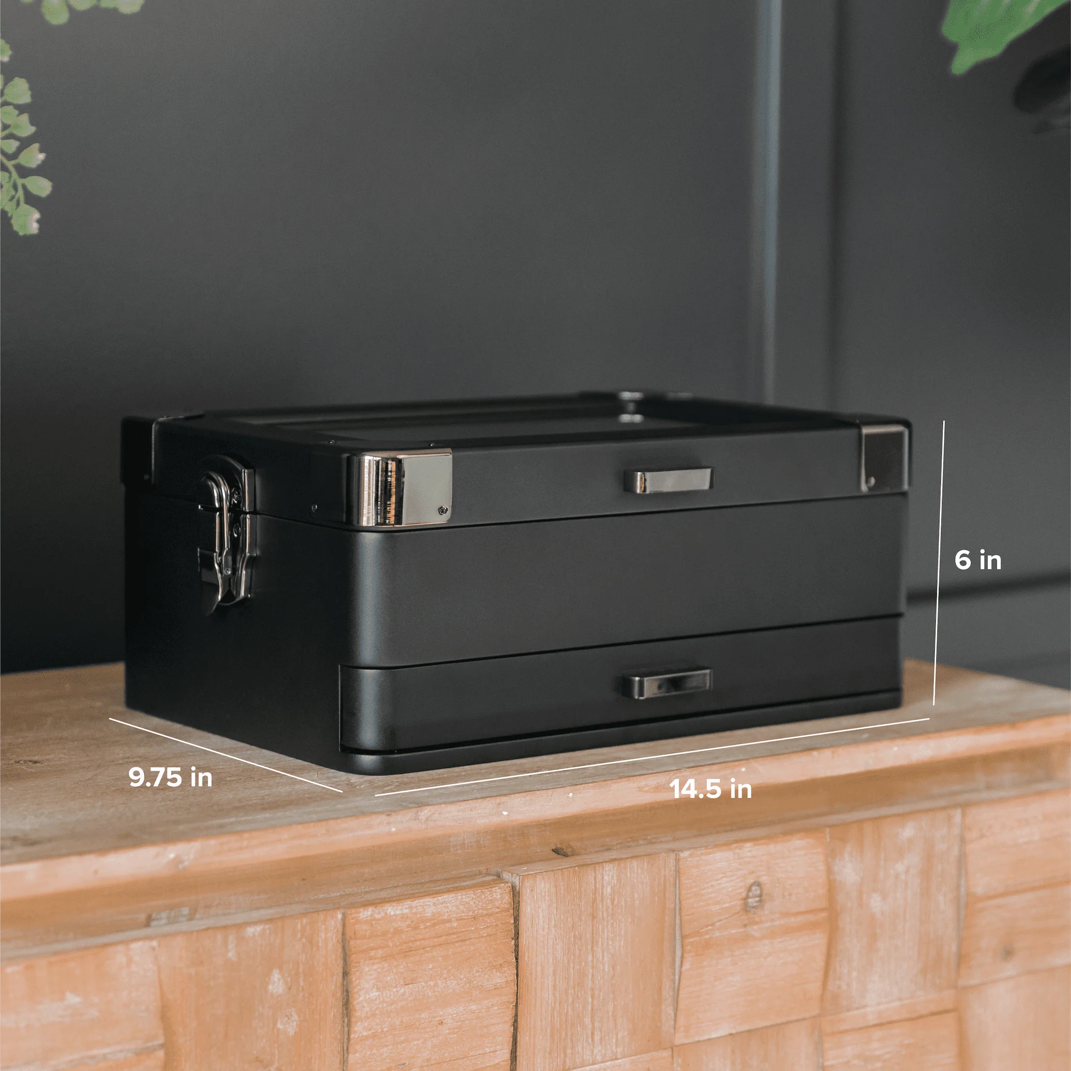 10-Slot Black Watch Box with Modular Storage & Accessory Drawer - Image 7