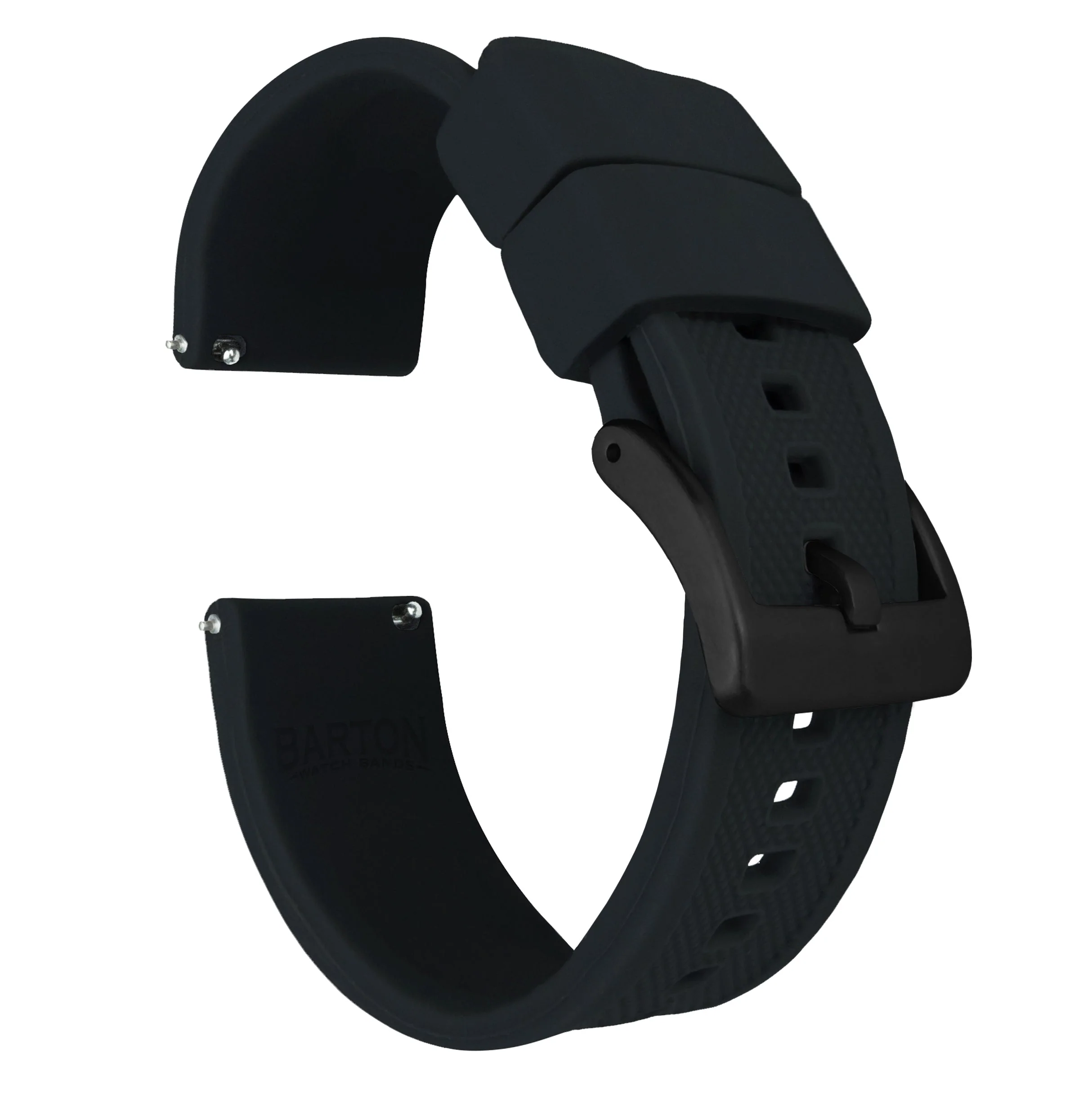 Black Elite FKM Rubber Watch Band - Grand Seiko (20mm) - Image 6