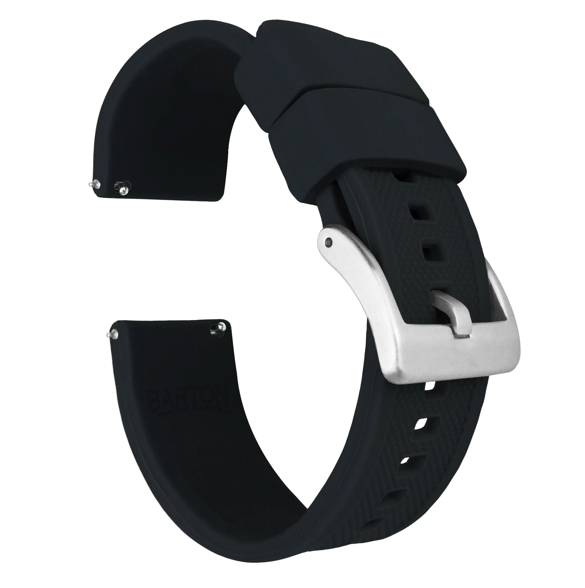 Black Elite FKM Rubber Watch Band - Omega Seamaster (20mm)
