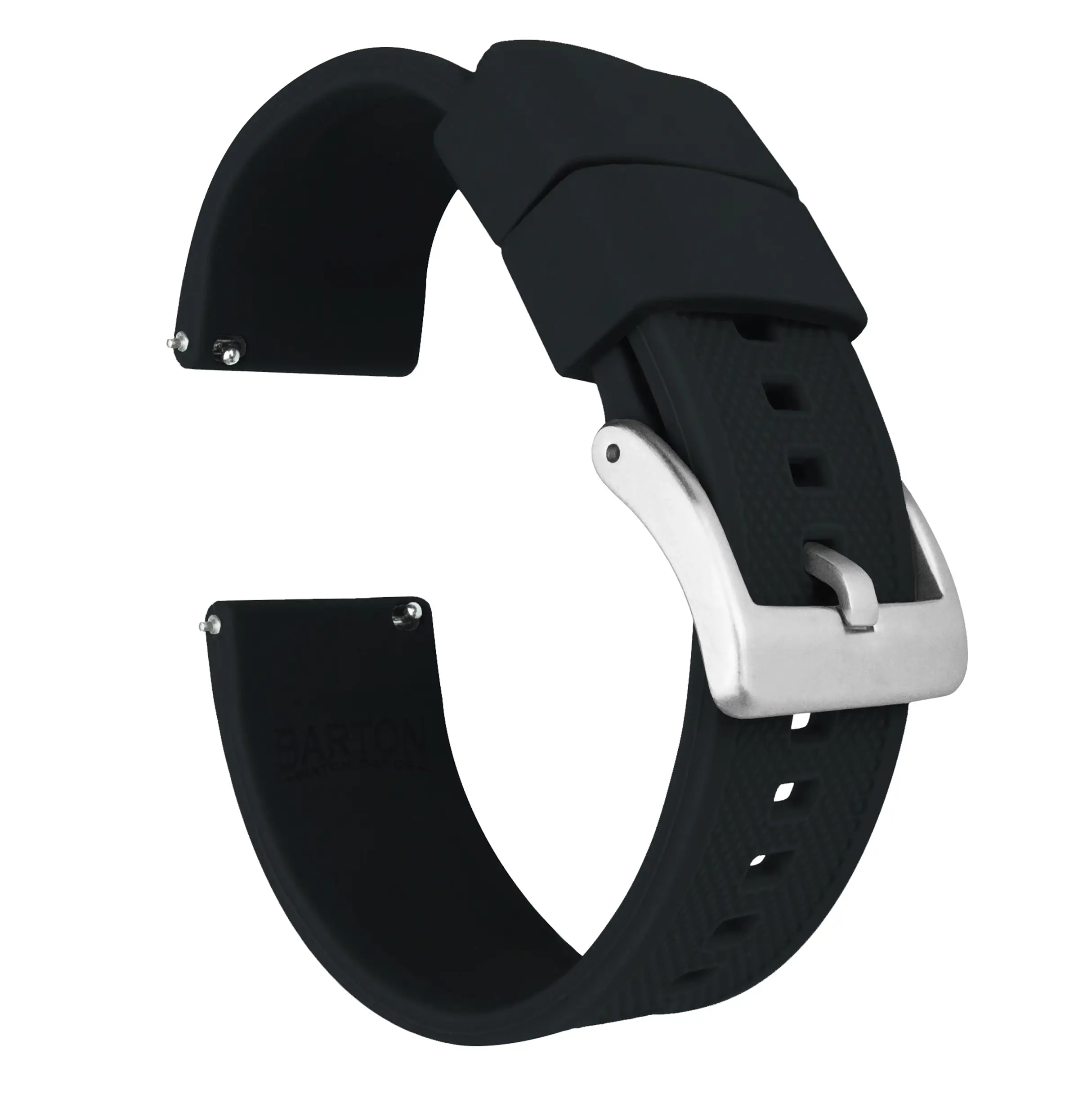 Black Elite FKM Rubber Watch Band - Omega Seamaster (20mm) - Image 3