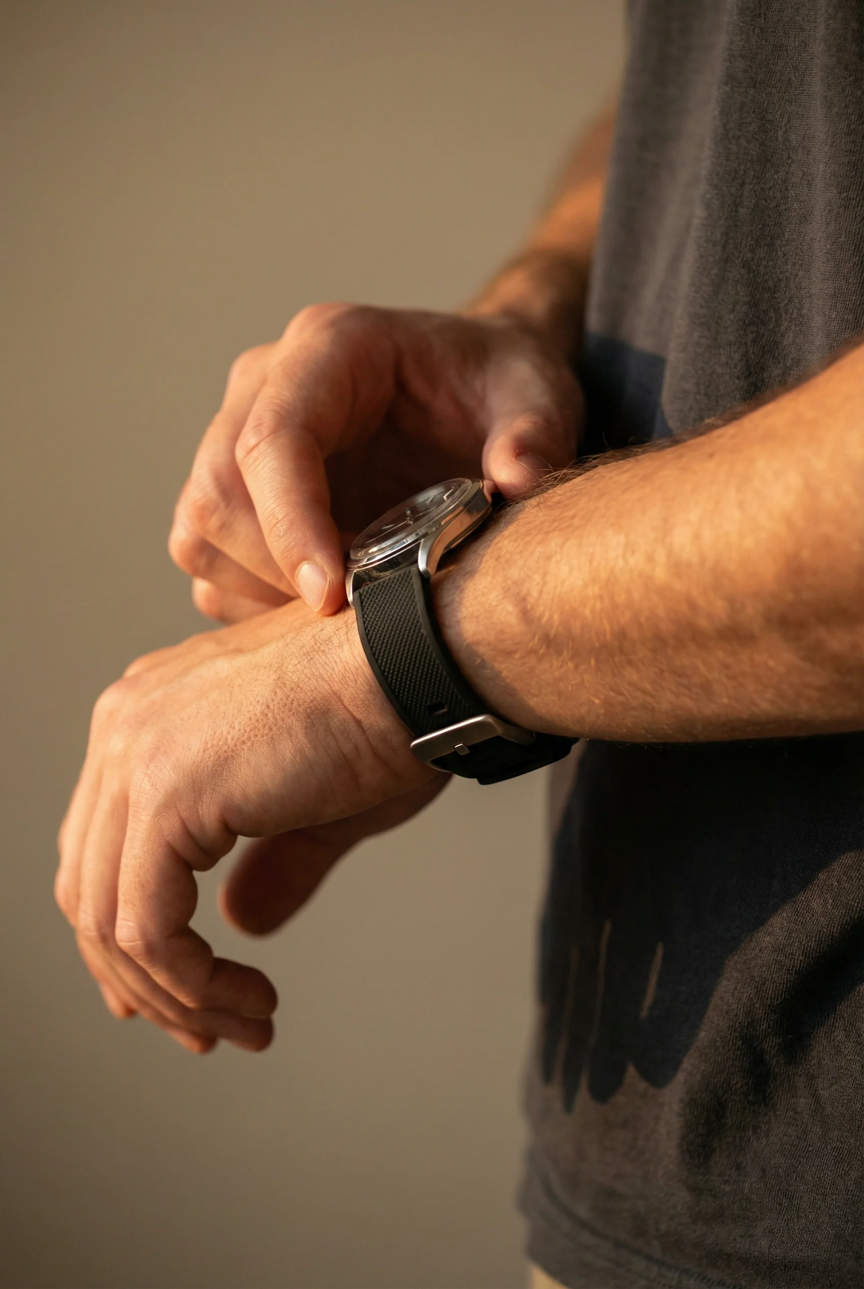 Black Elite Silicone Watch Band - Image 3