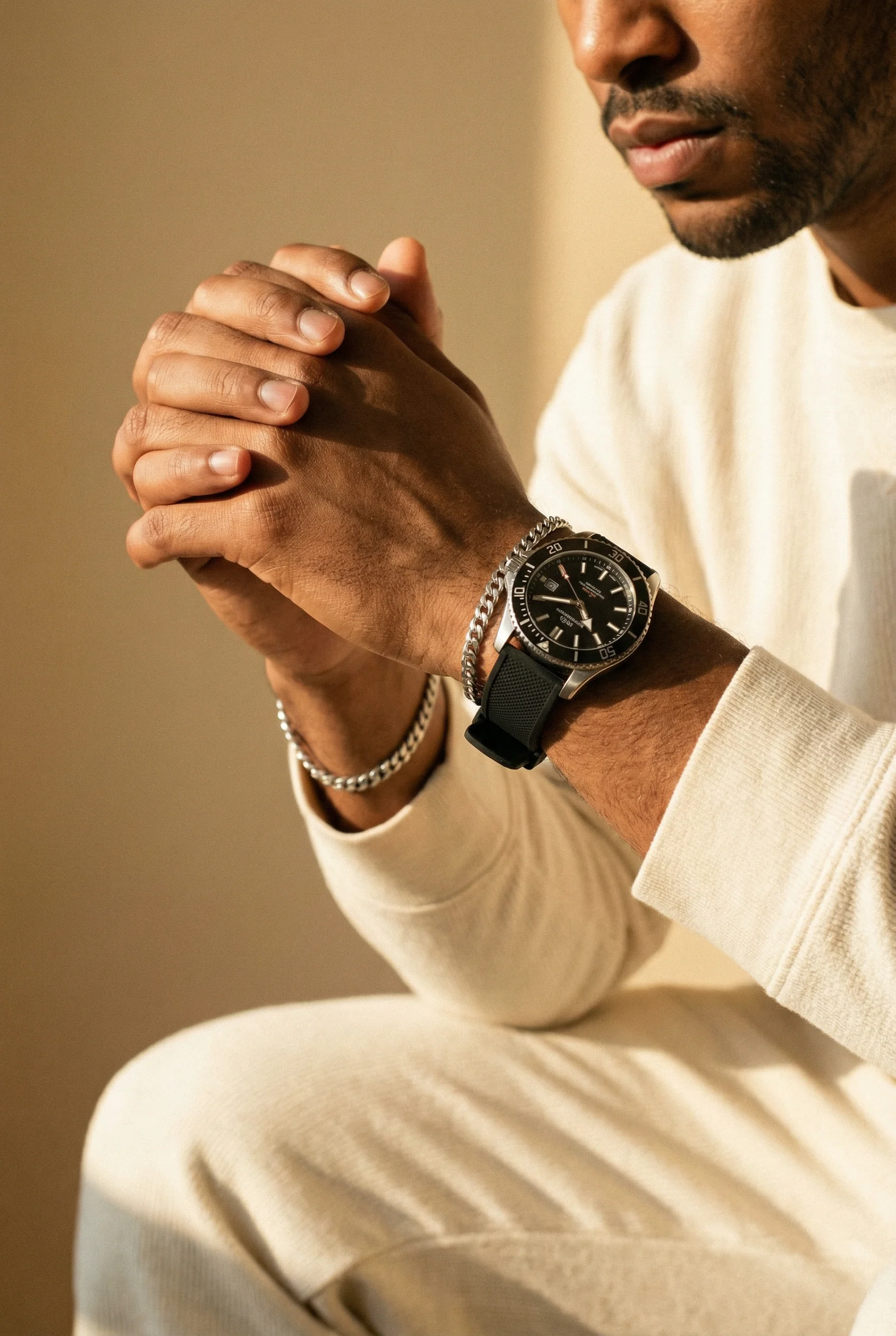 Black Elite Silicone Watch Band - Image 4