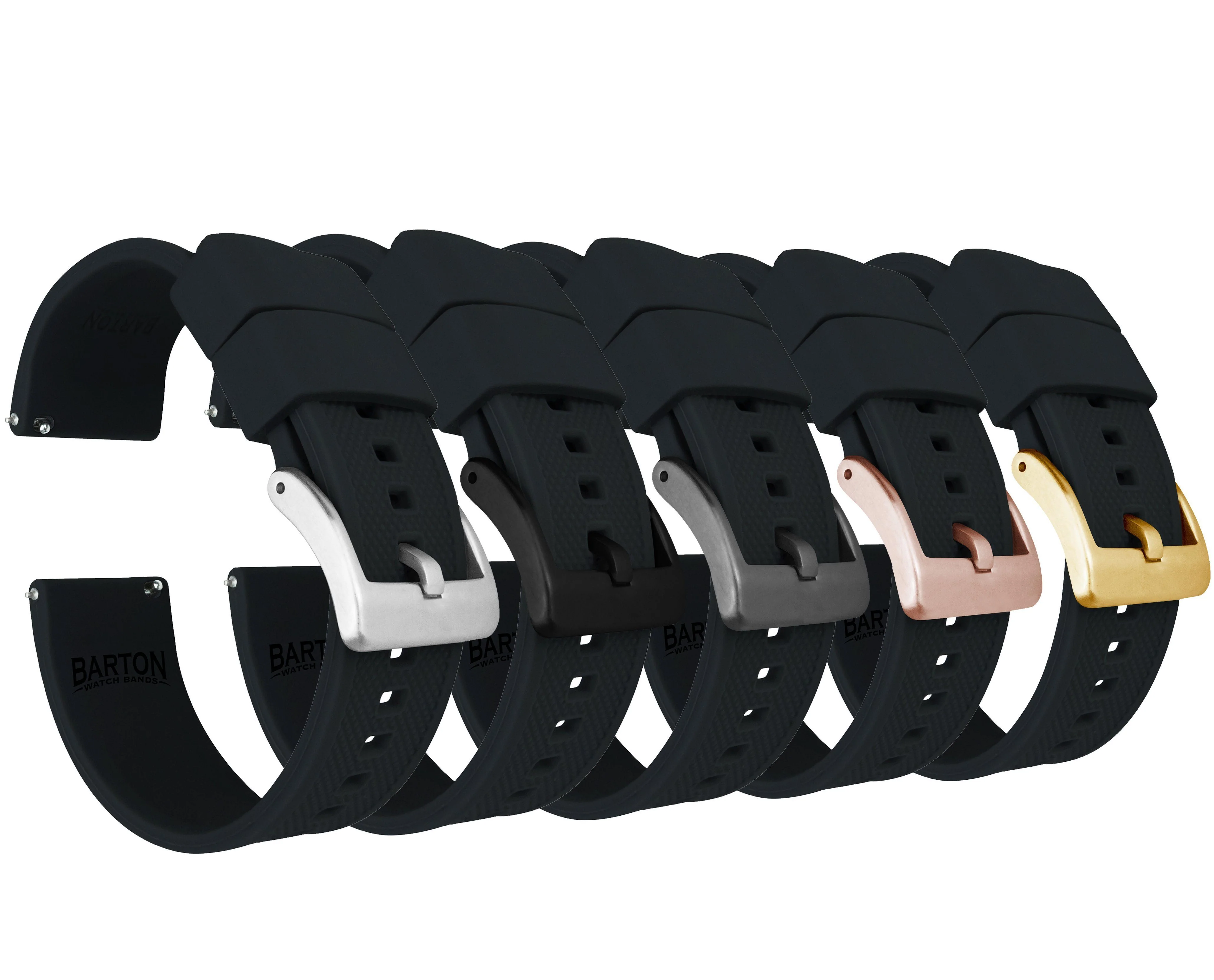 Black Elite Silicone Watch Band - Image 12