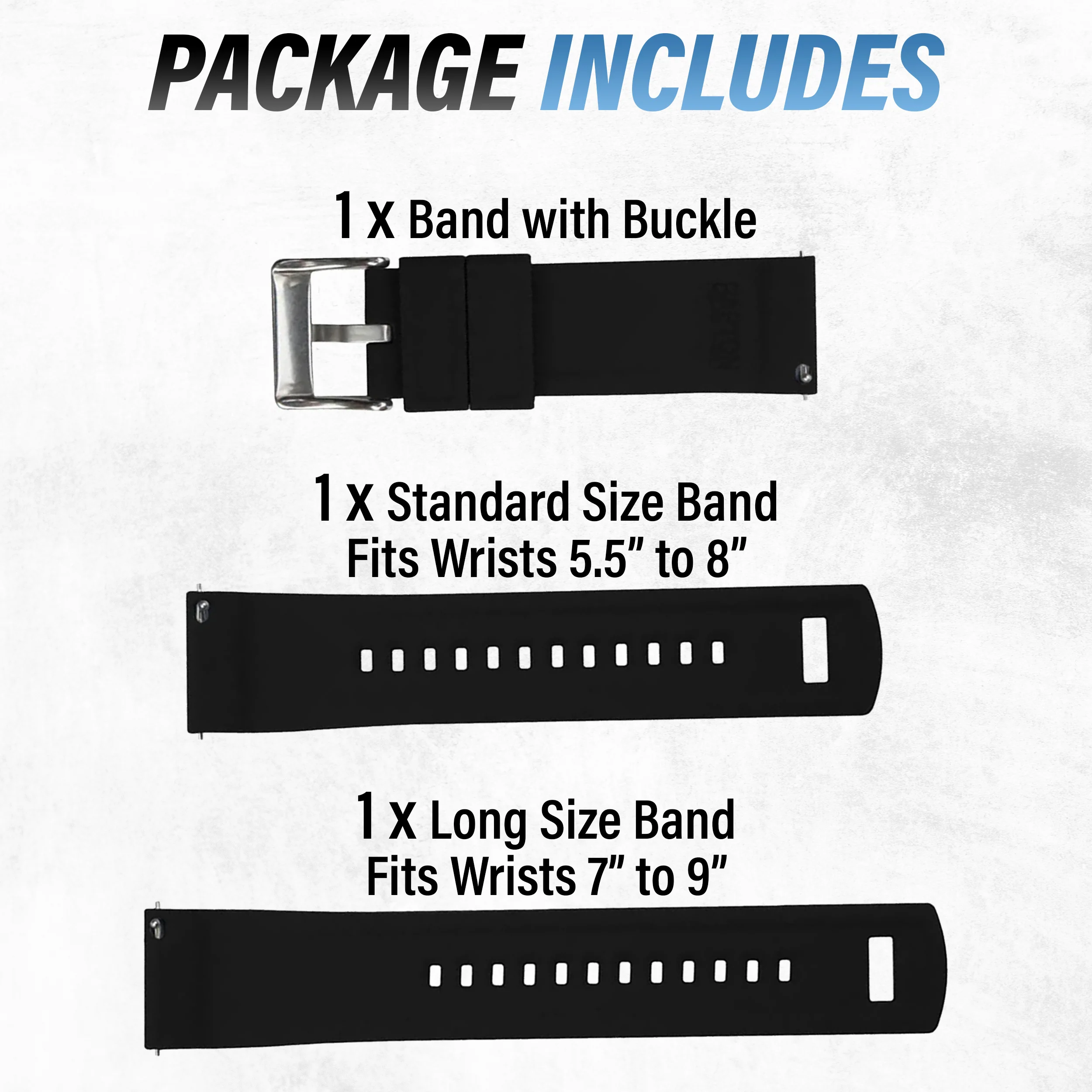 Black Elite Silicone Watch Band - Image 7