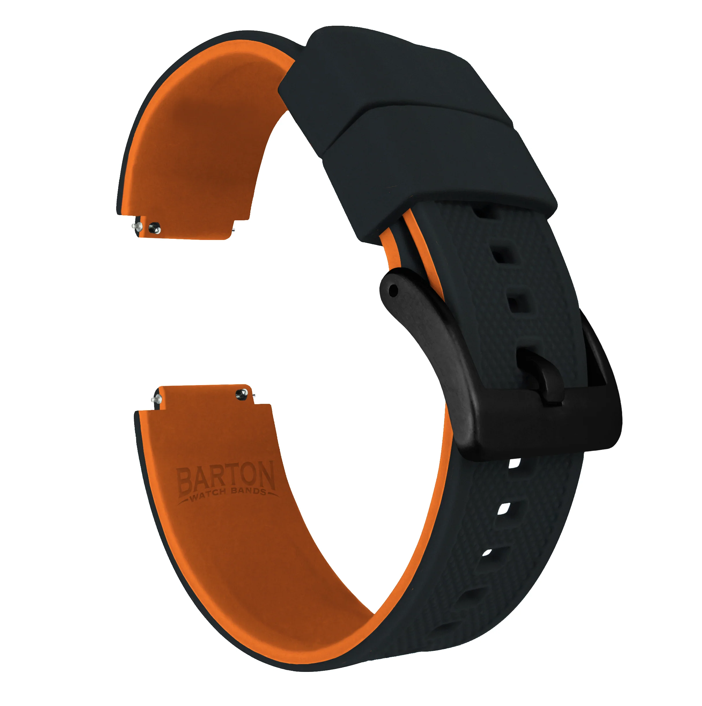 Black & Orange Elite Silicone Casio® G-Shock Watch Band - Image 7