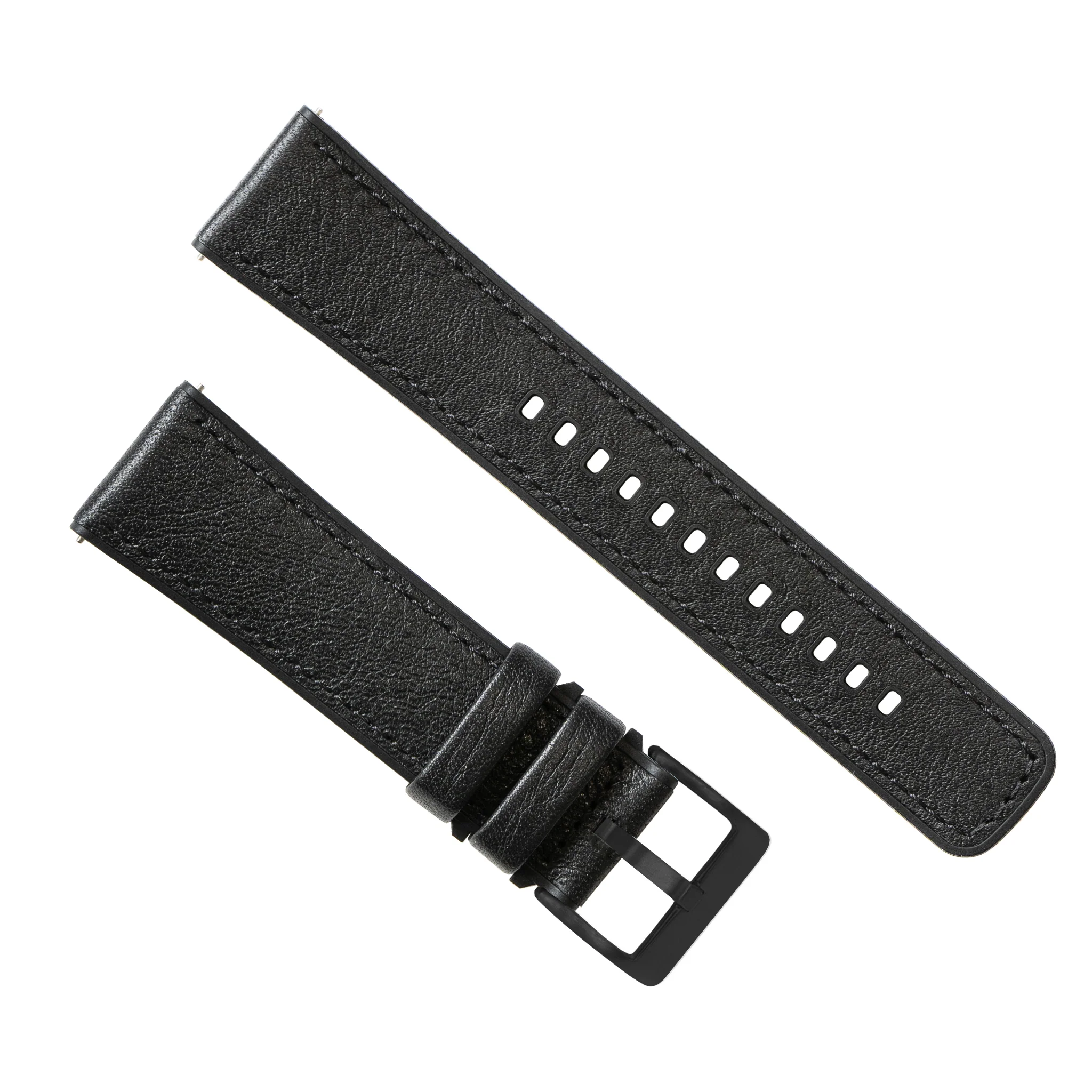 Black Pittards Water Resistant Leather Silicone Base Watch Band - Image 9