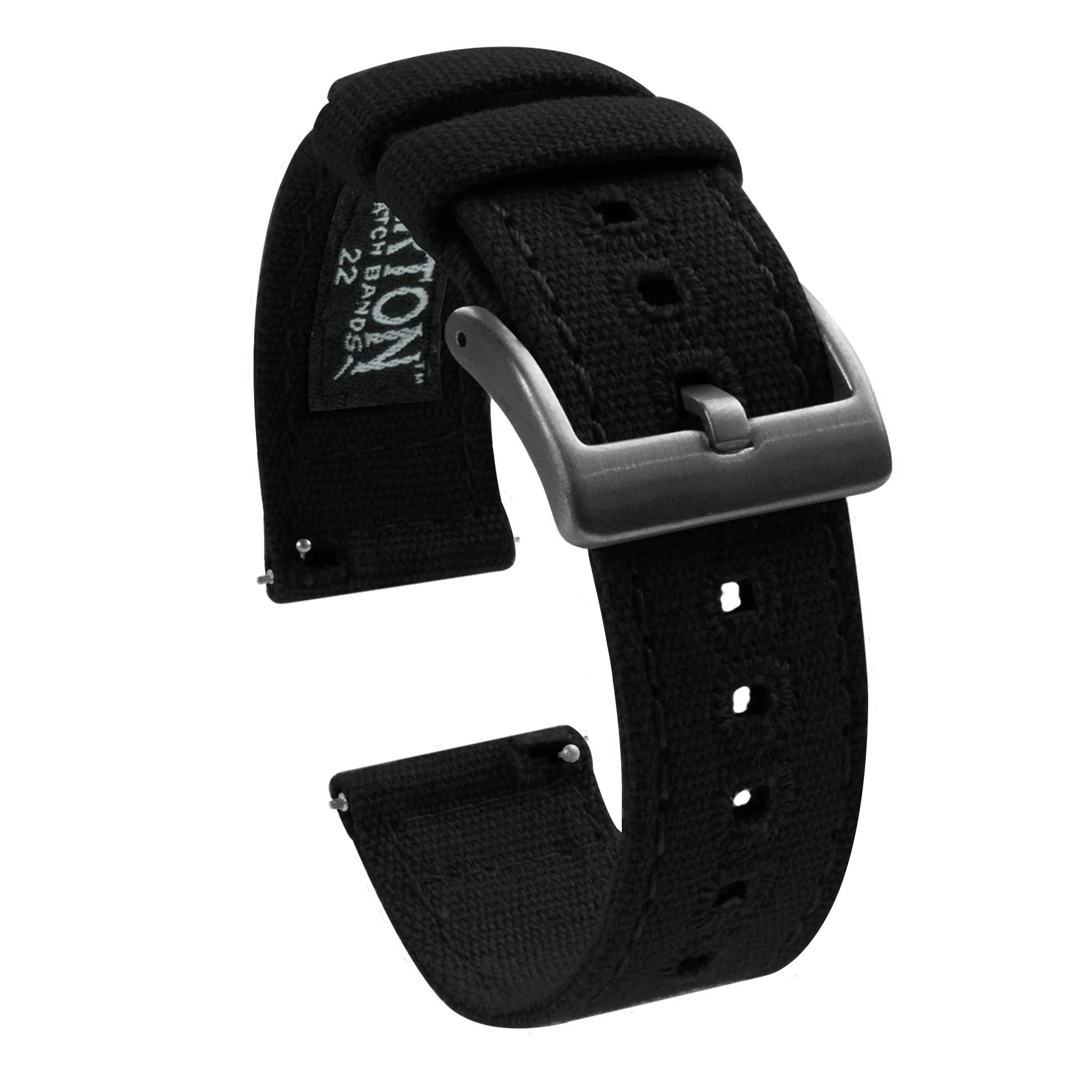Black Premium Canvas Watch Band - Image 12