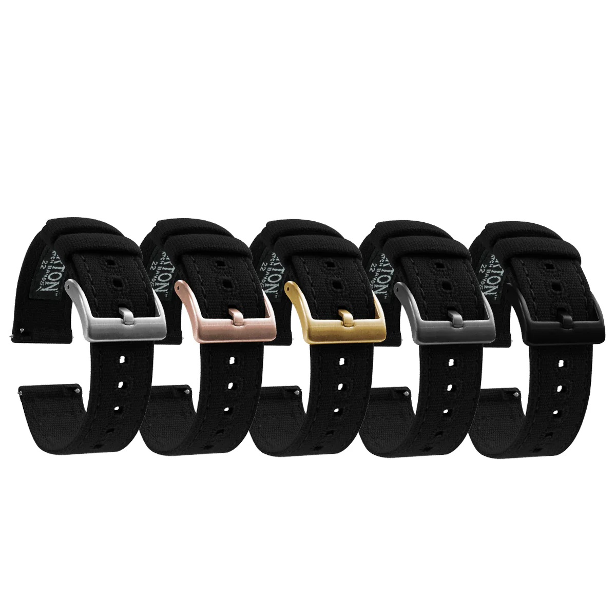 Black Premium Canvas Watch Band - Image 5