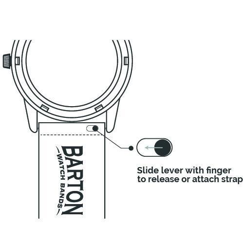 Black Quick Release Silicone Rubber Watch Band - Image 6