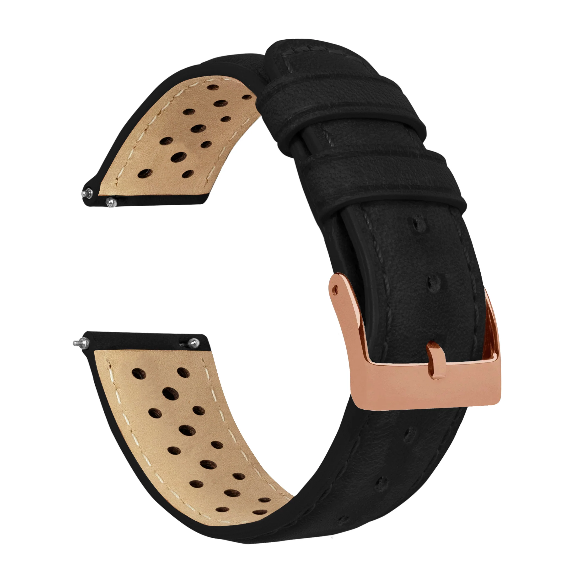 Black Racing Horween Leather Watch Band - Image 9