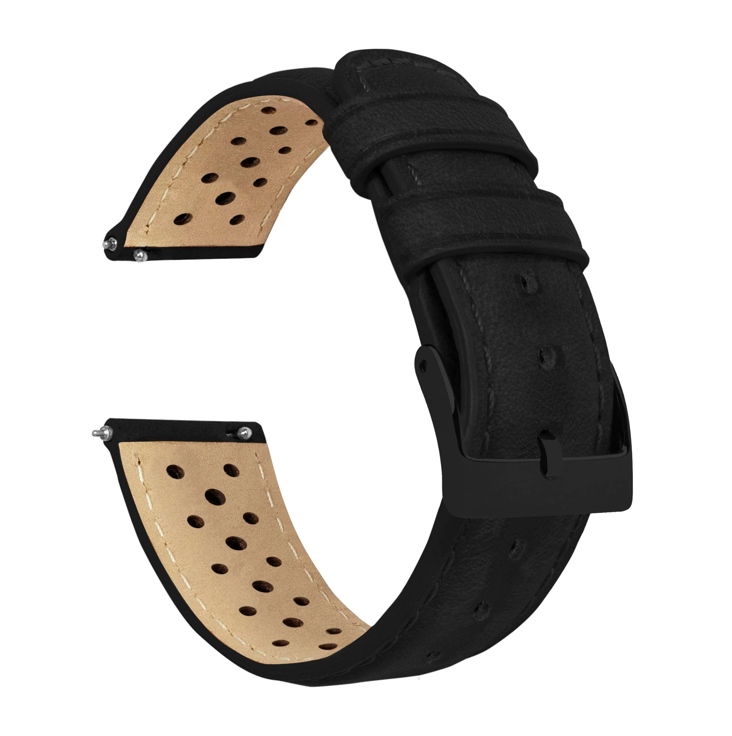 Black Racing Horween Leather Watch Band - Grand Seiko (20mm) - Image 6