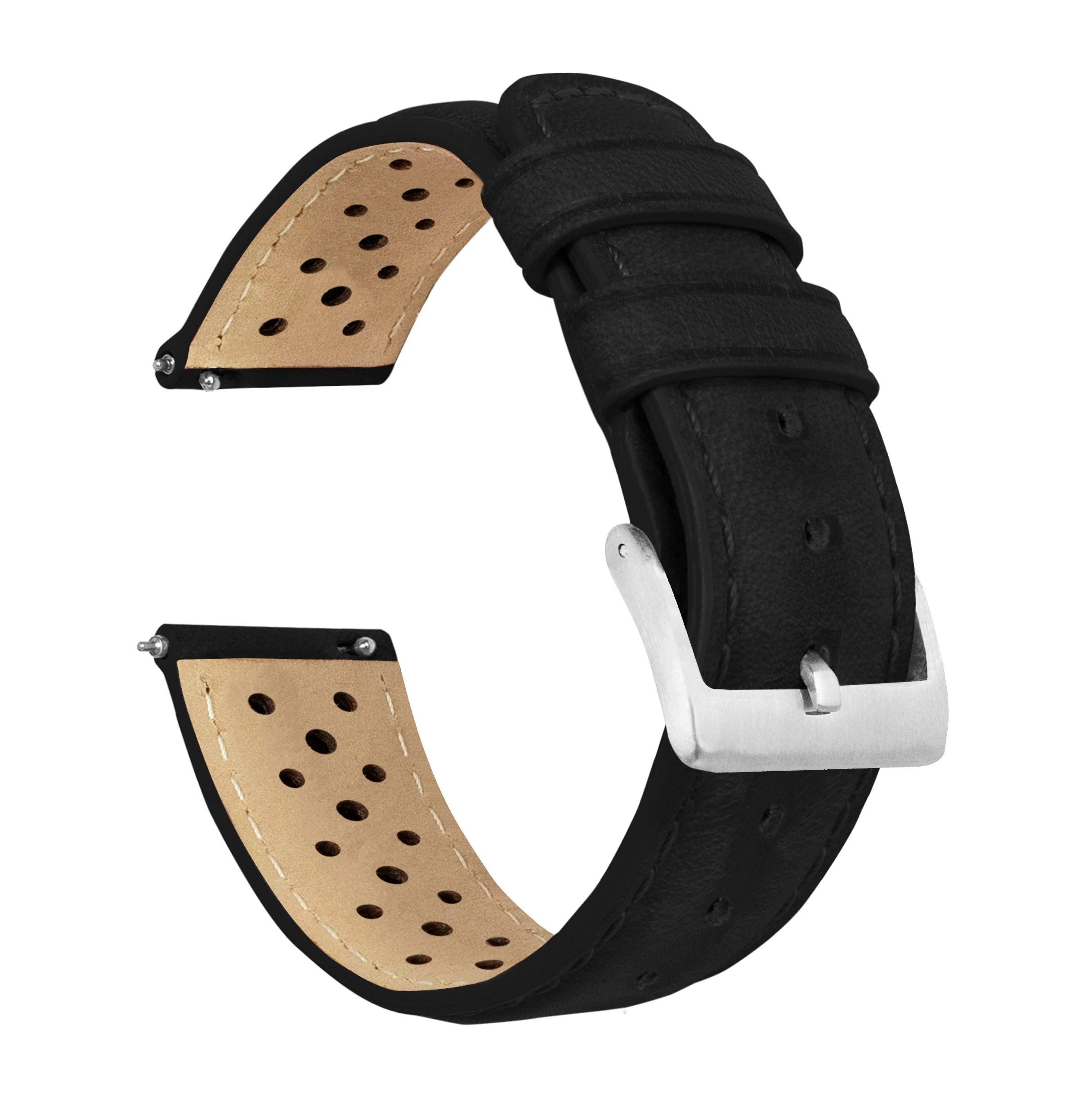 Black Racing Horween Leather Watch Band - Tudor Black Bay 58 & Pro (20mm)