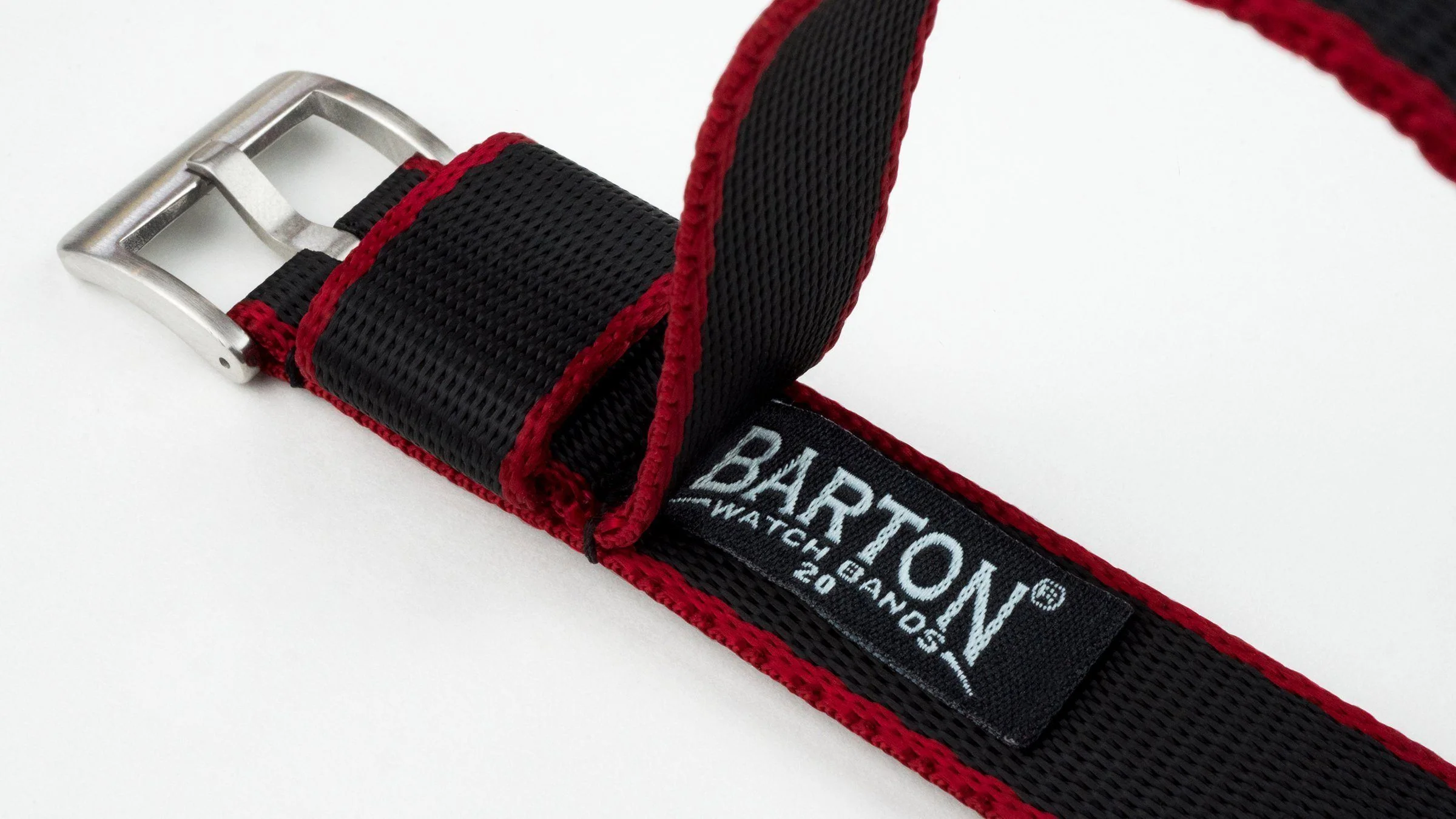 Black Red Nylon NATO® style Watch Band - Image 4