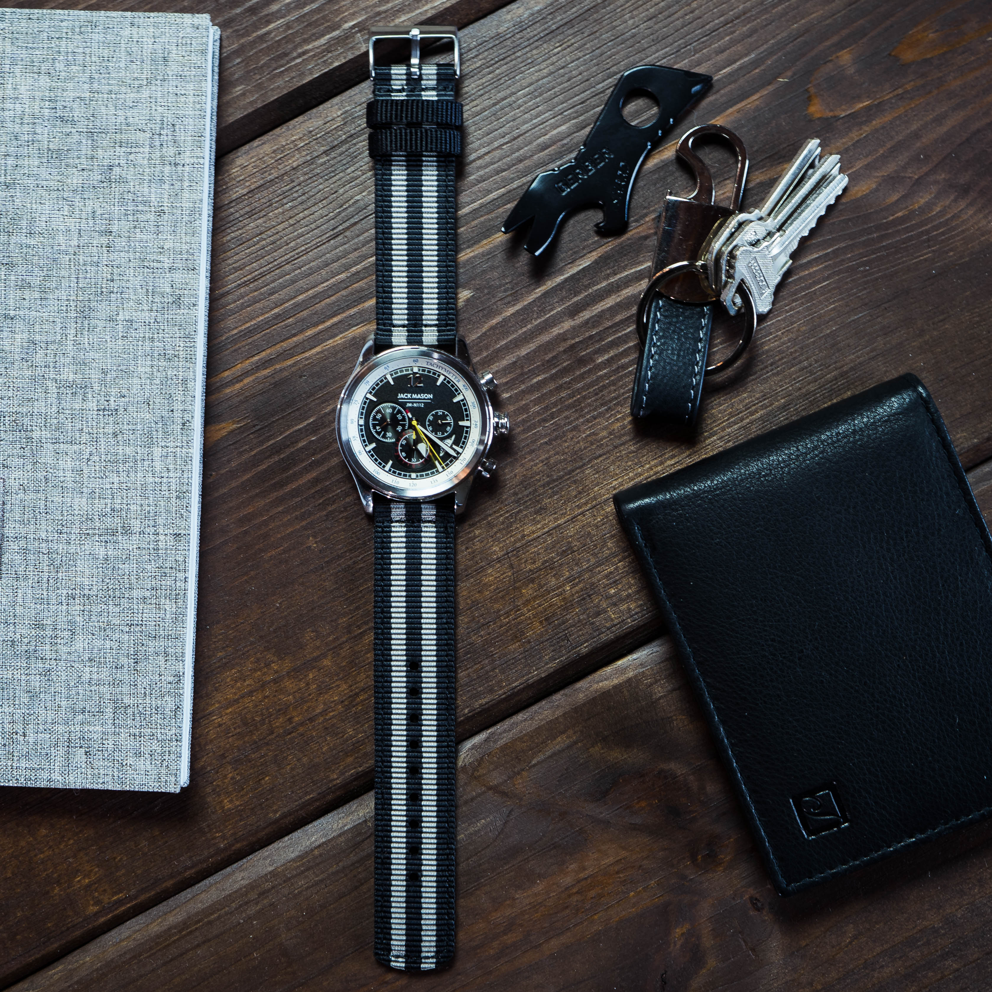 Black Smoke Bond Two Piece NATO® style Watch Band - Image 2