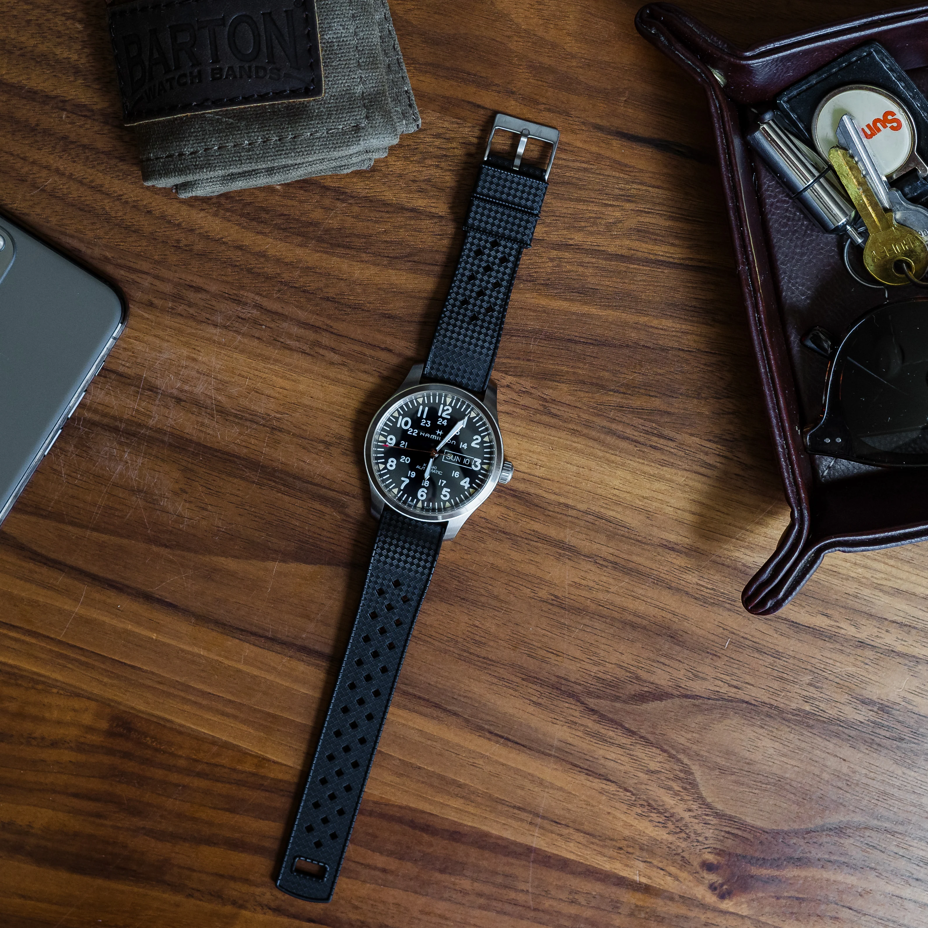 Black Tropical Style Watch Band - Image 4