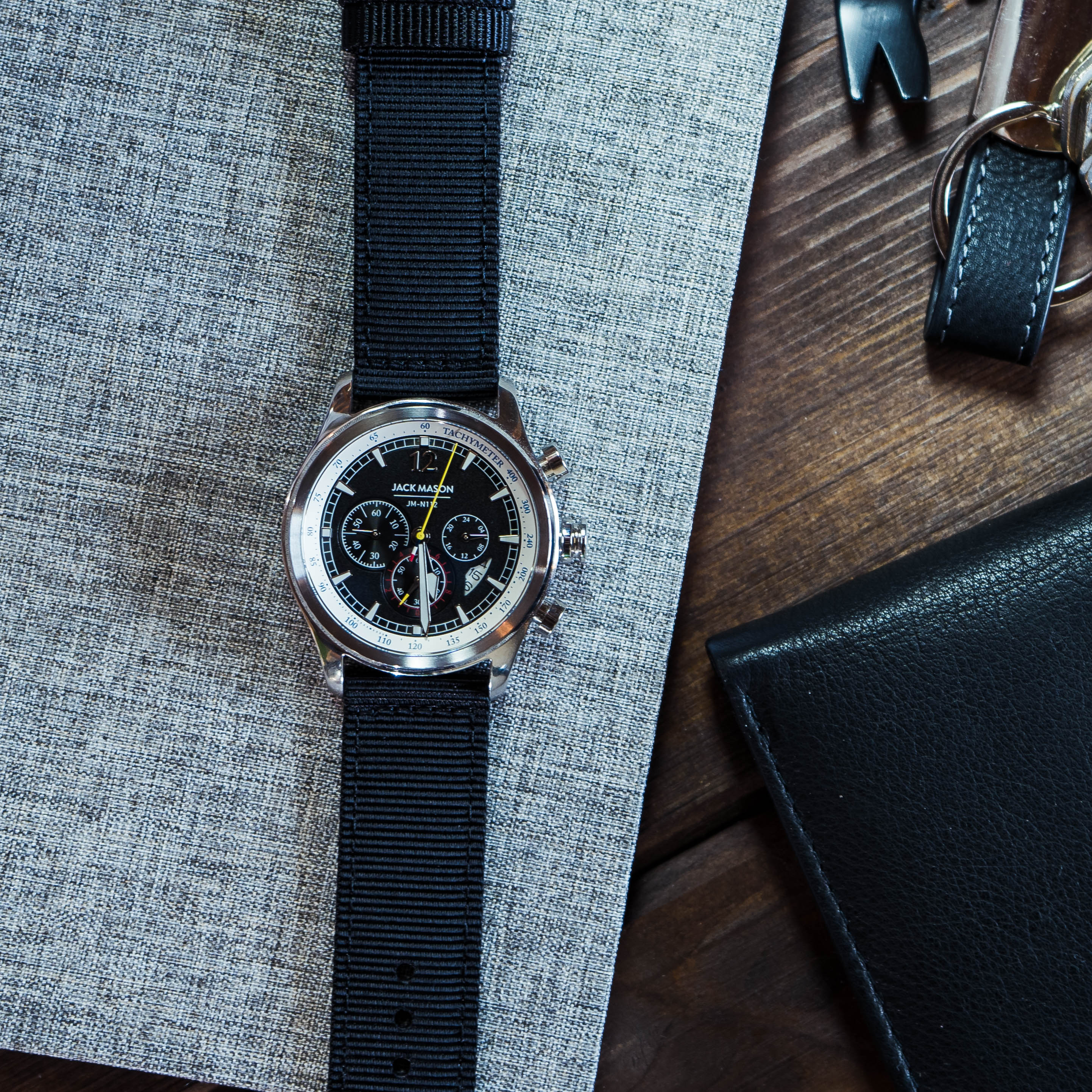Black Two Piece NATO® style Watch Band - Image 2