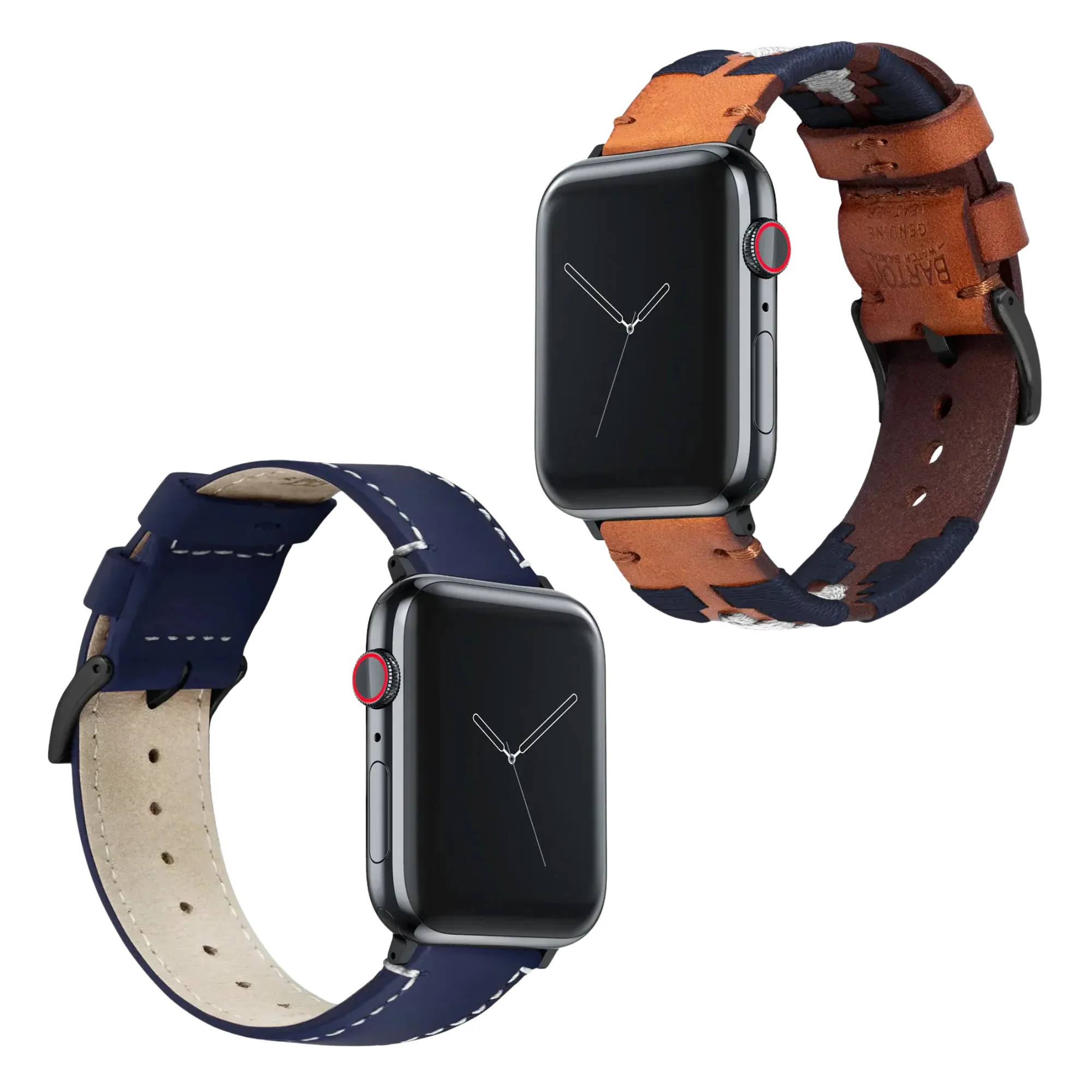Blue Ridge Apple Watch Brown Leather Strap Bundle | 2 Watch Bands - Image 4