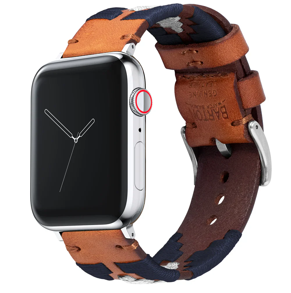 Blue Ridge Apple Watch Brown Leather Strap Bundle | 2 Watch Bands - Image 6