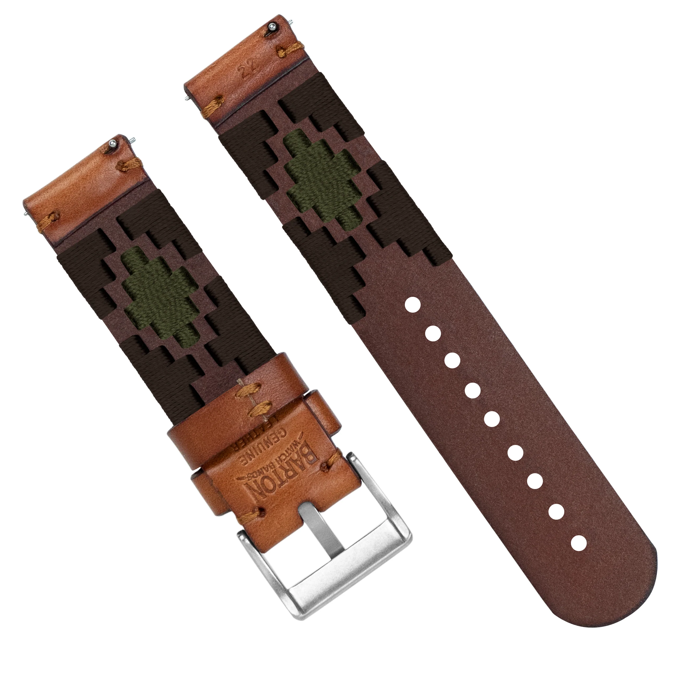 Brown Green Gaucho Watch Band - Image 4
