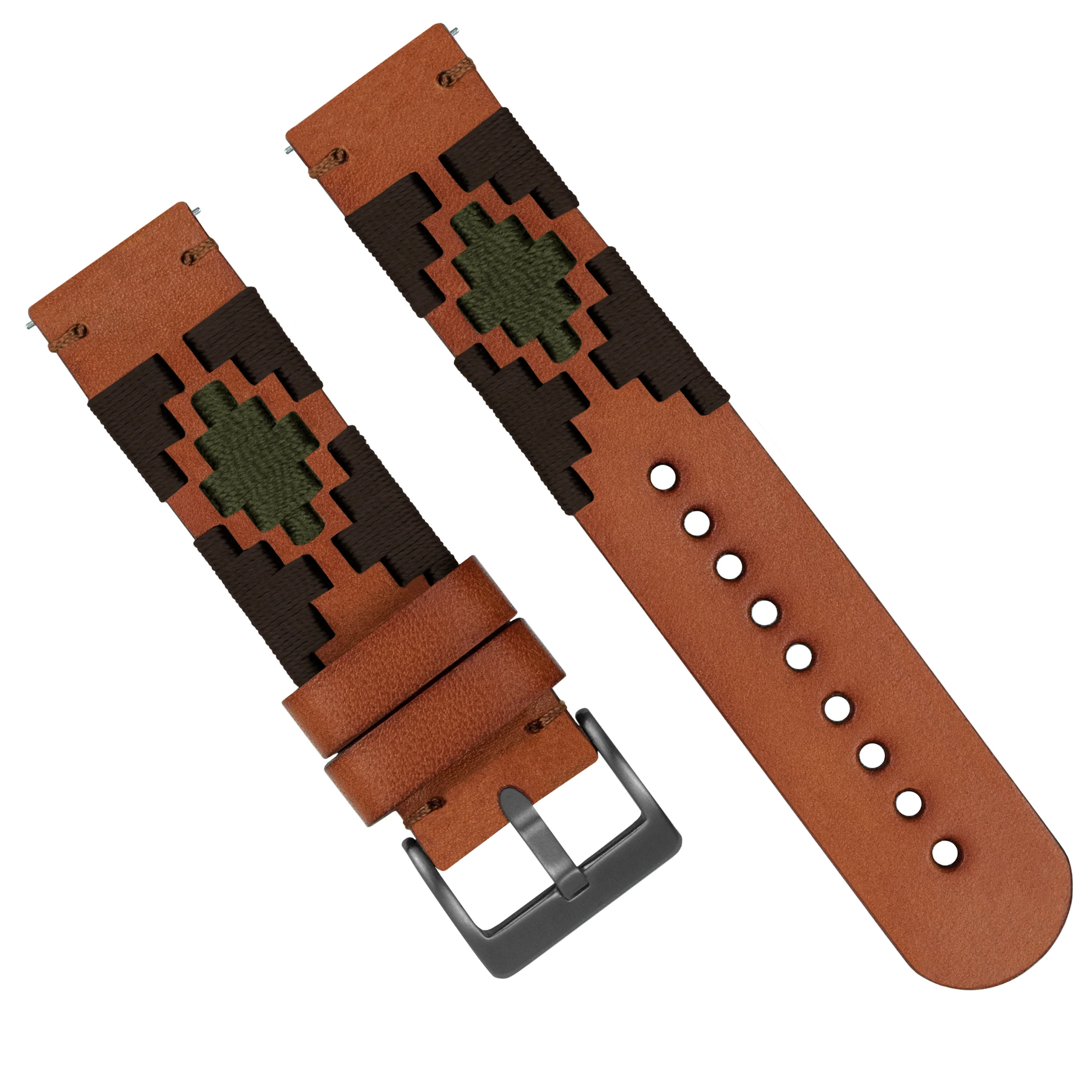 Brown Green Gaucho Watch Band - Image 7
