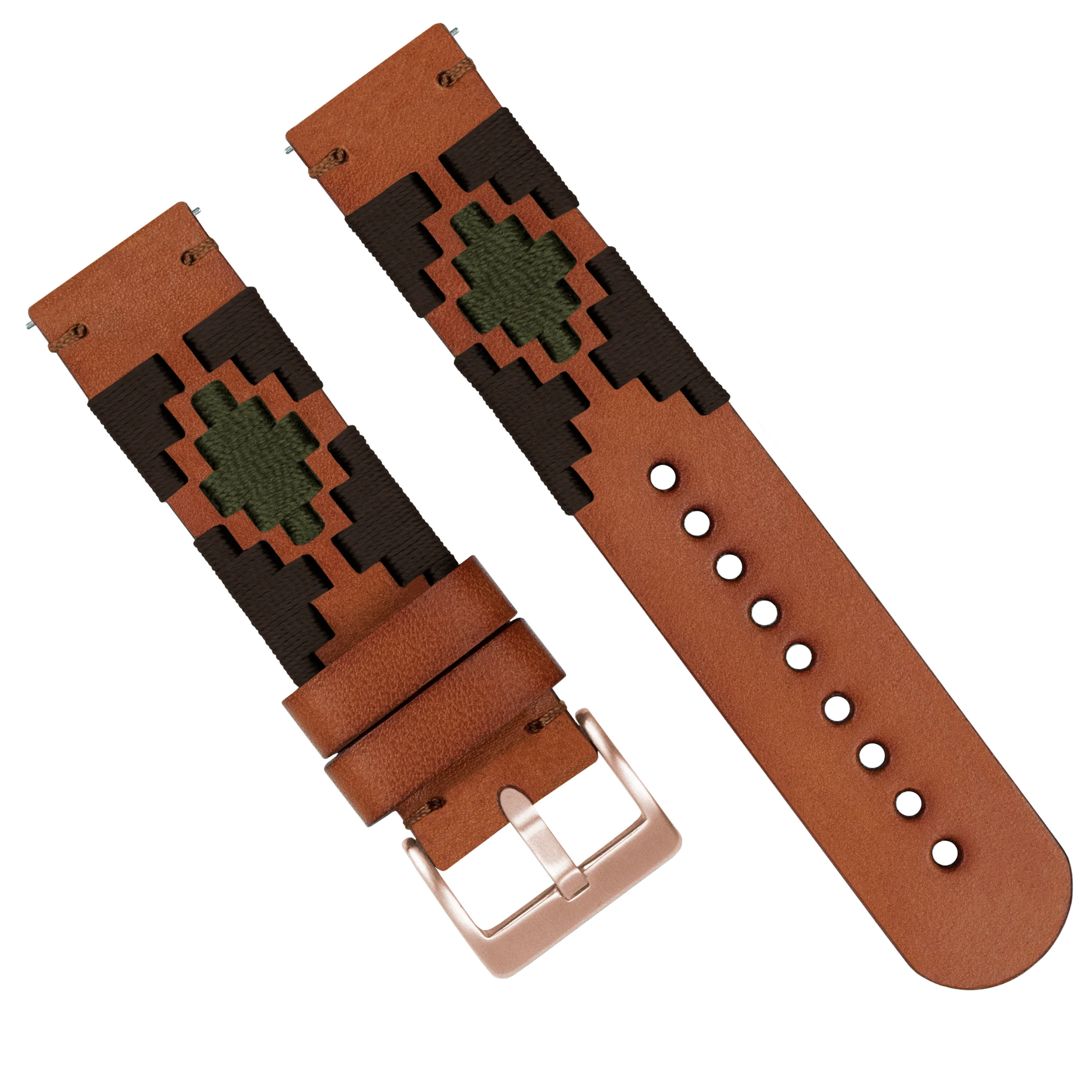 Brown Green Gaucho Watch Band - Image 8