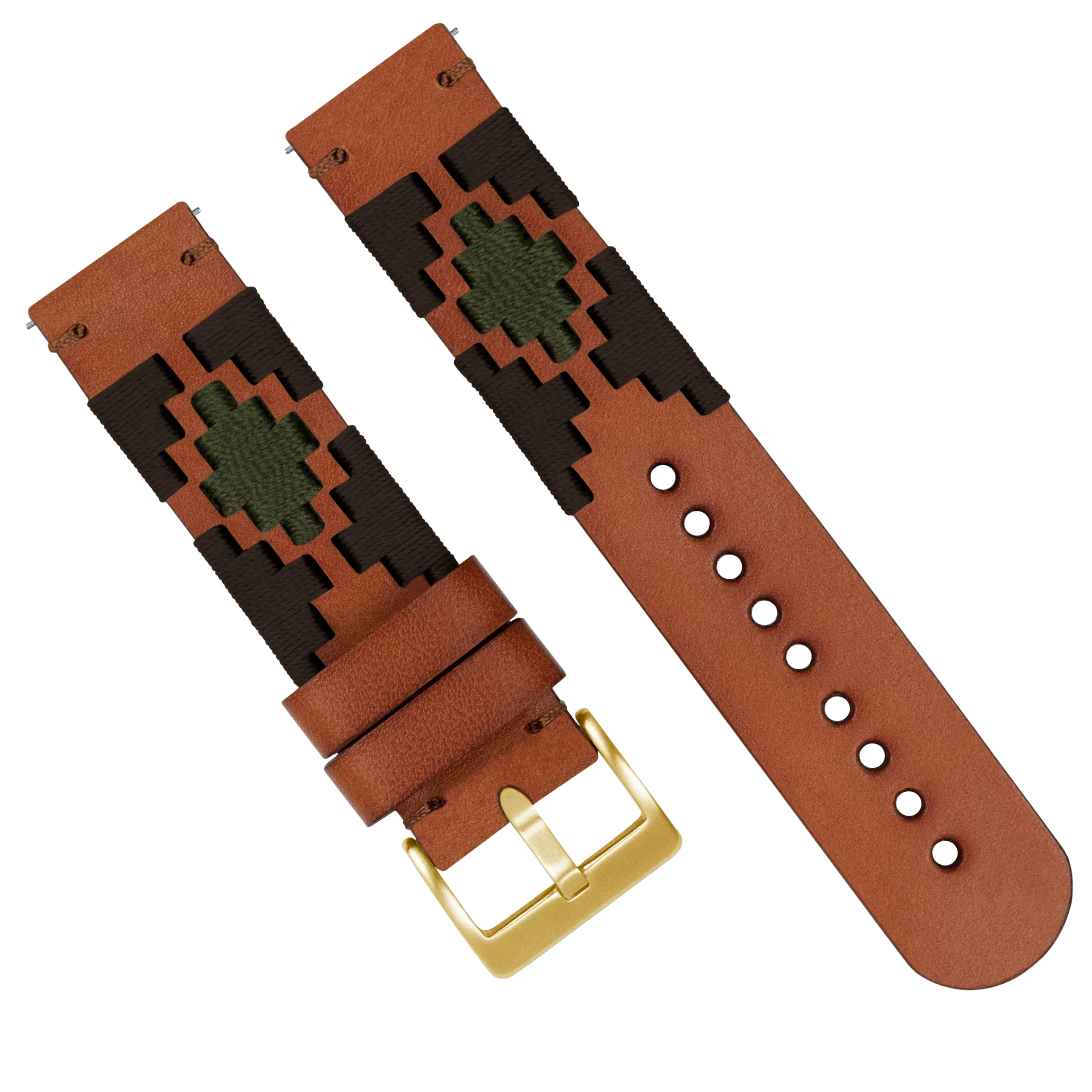 Brown Green Gaucho Watch Band - Image 9