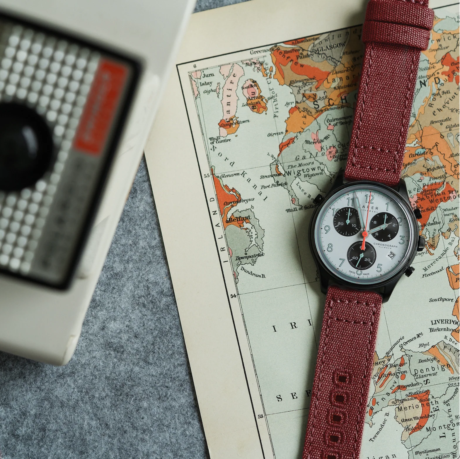 Burgundy Premium Canvas Watch Band - Image 2