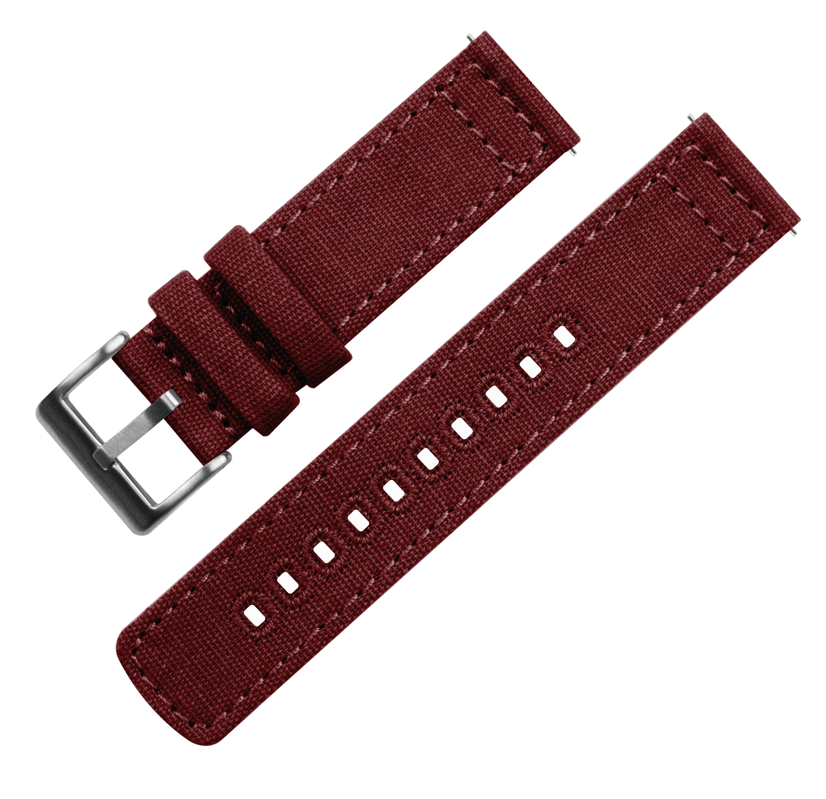 Burgundy Premium Canvas Watch Band - Image 3