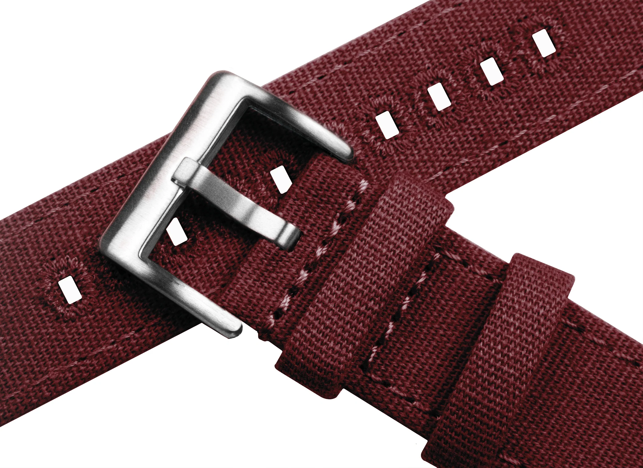 Burgundy Premium Canvas Watch Band - Image 5