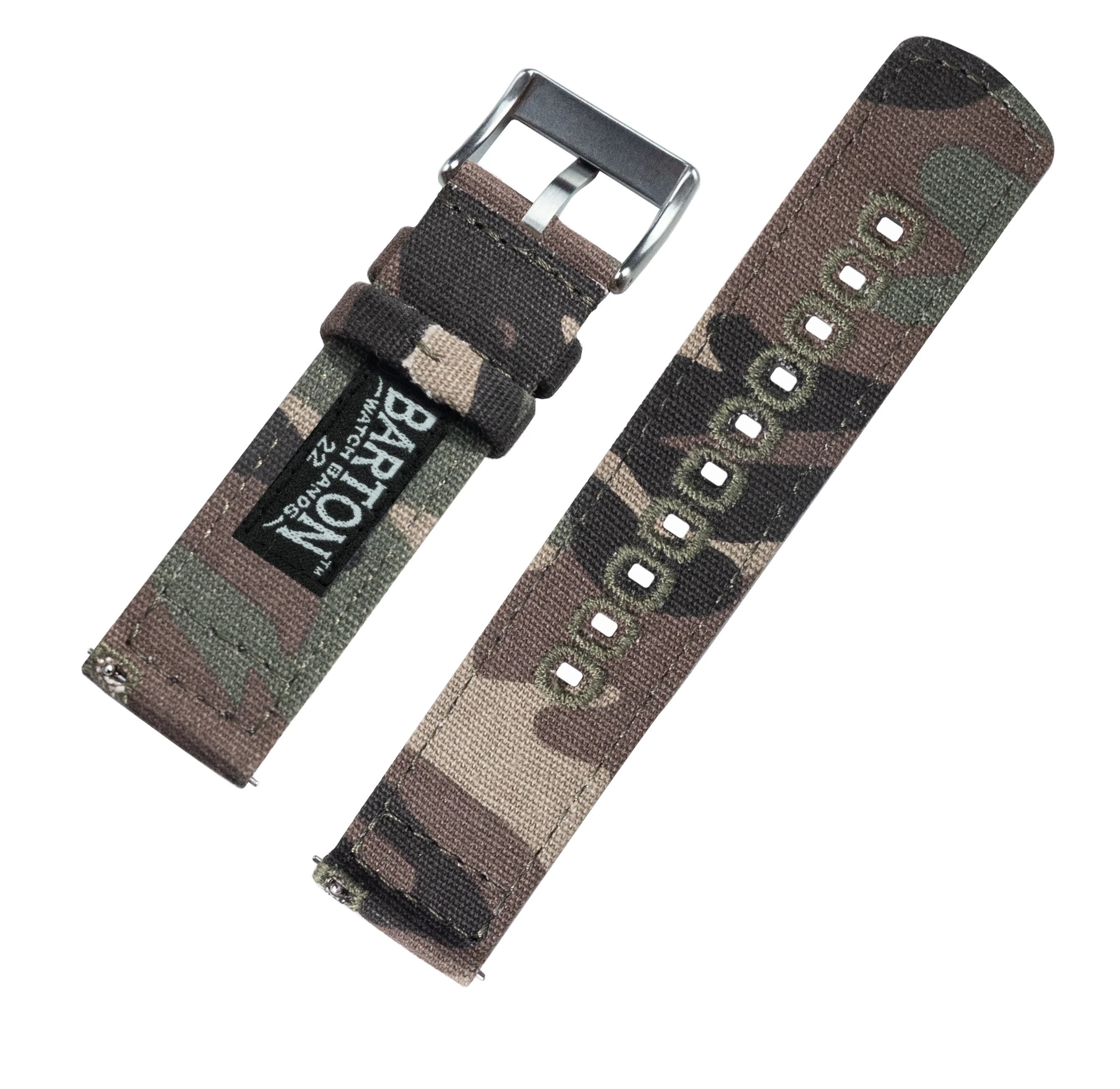 Camouflage Crafted Canvas Watch Band - Image 5