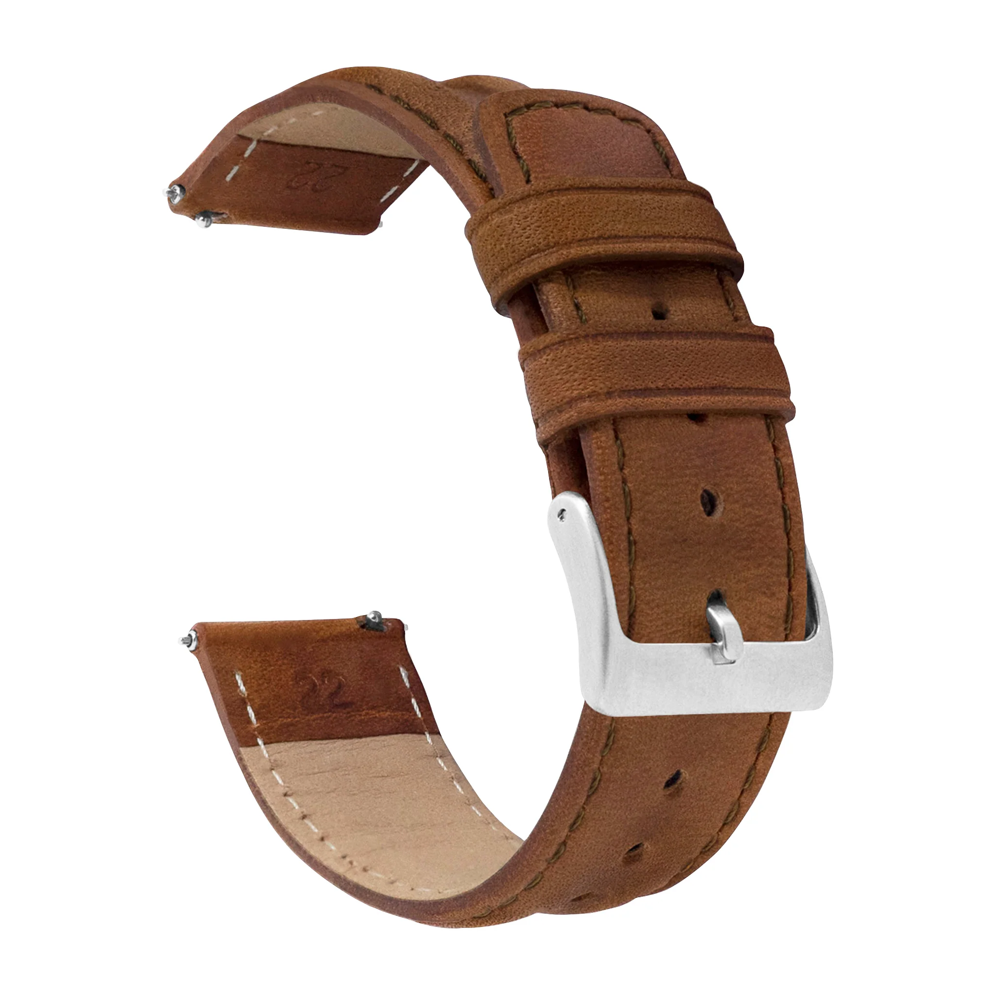 Caramel Brown Classic Horween Leather Watch Band – Omega Speedmaster Moonwatch (20mm)