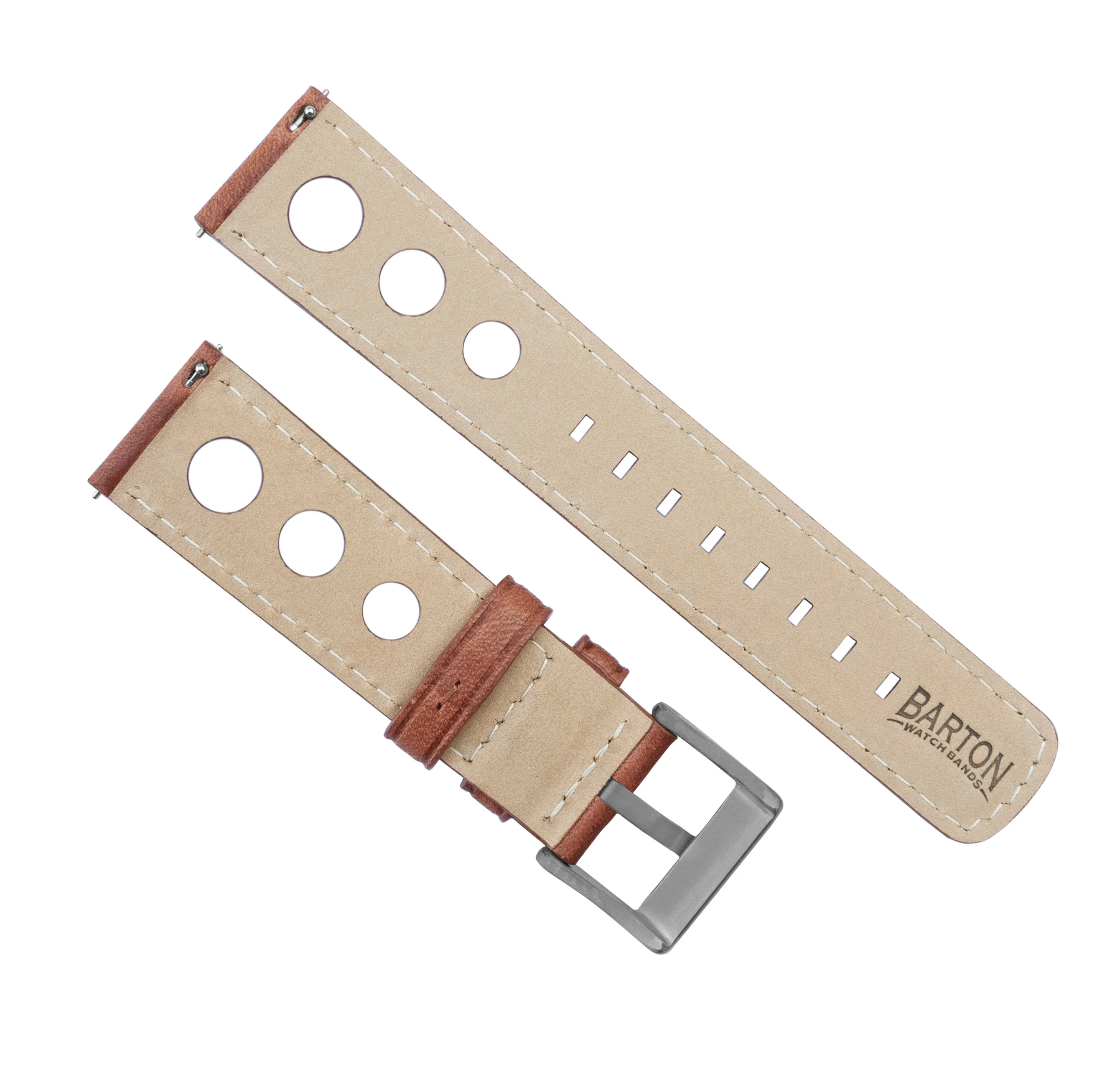 Caramel Brown Rally Horween Leather Watch Band - Image 4