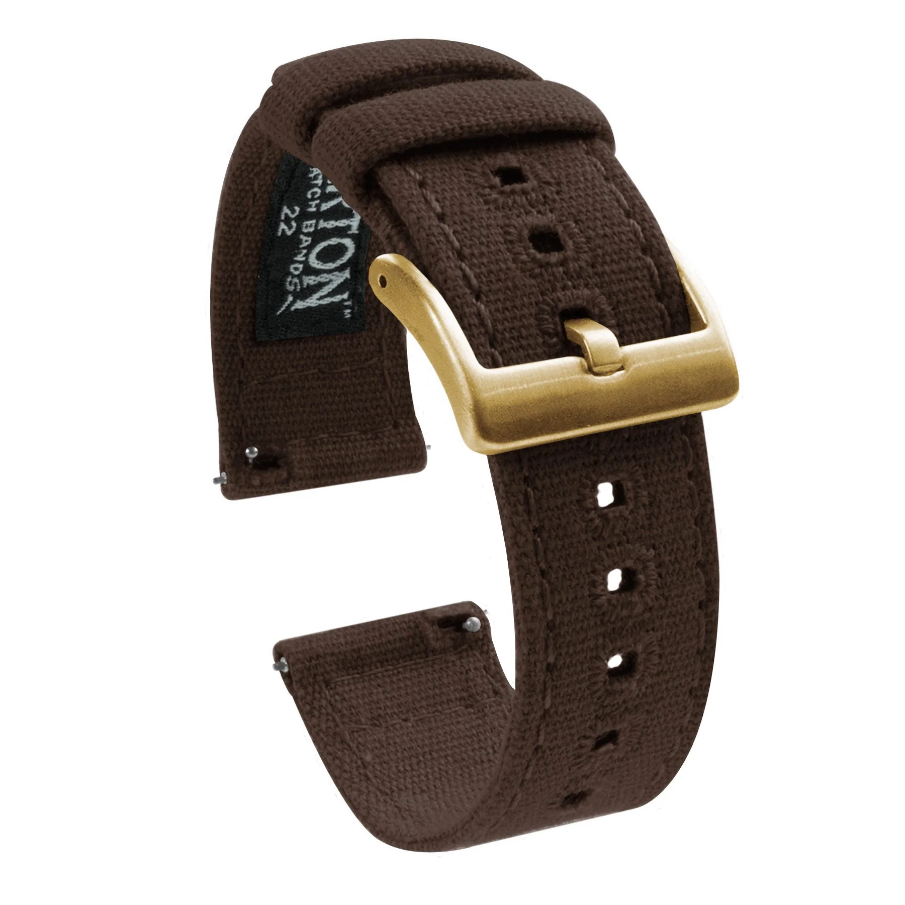 Chocolate Brown Premium Canvas Watch Band - Image 10