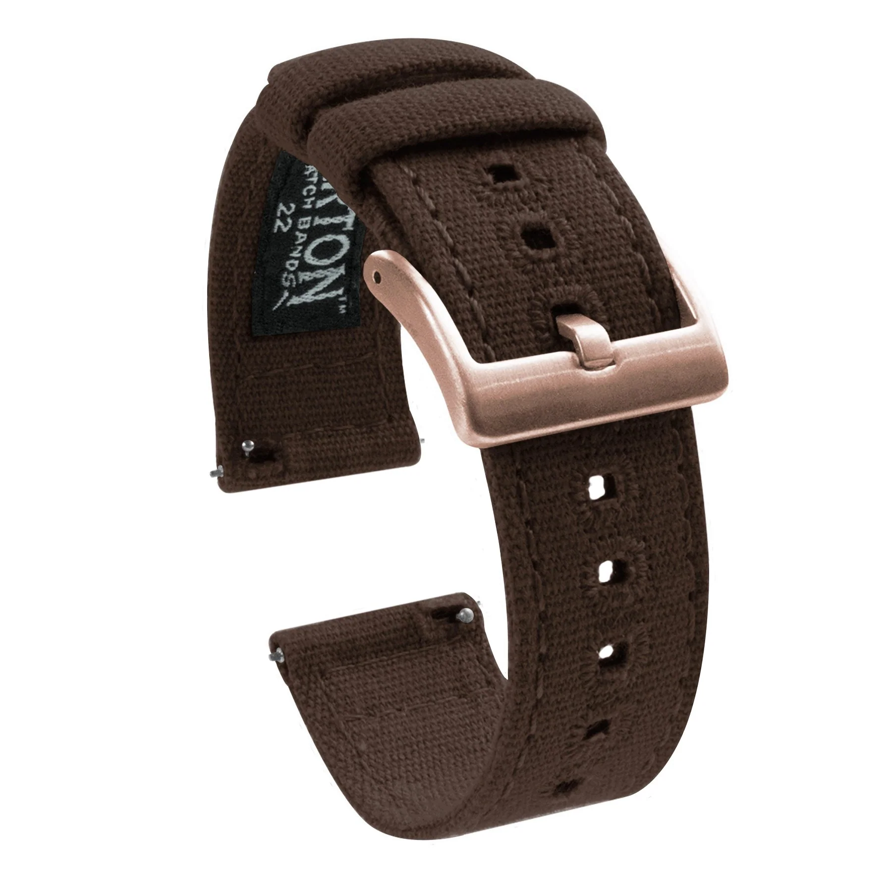 Chocolate Brown Premium Canvas Watch Band - Image 9