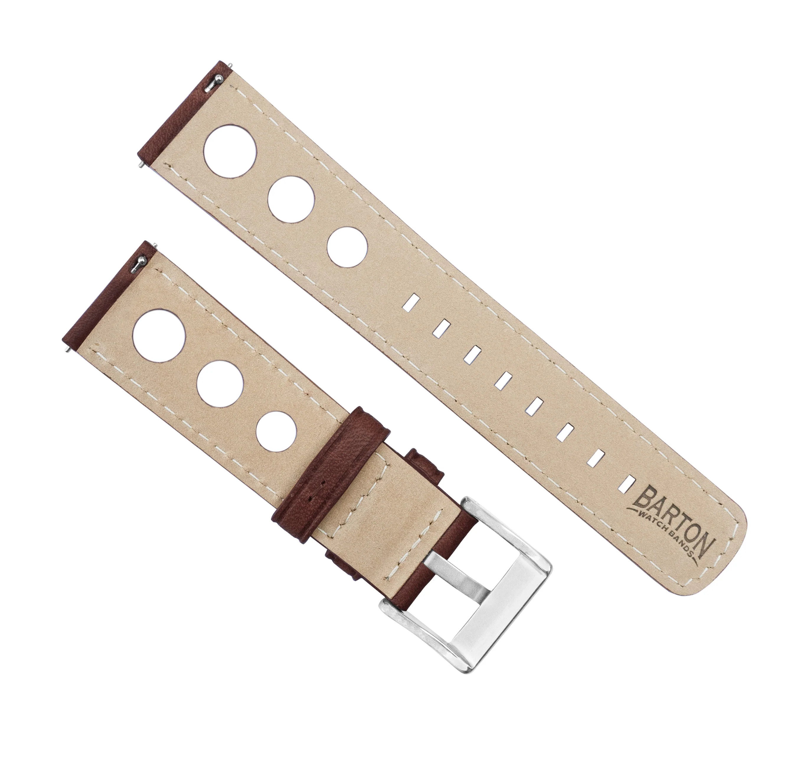 Chocolate Brown Rally Horween Leather Watch Band - Image 4