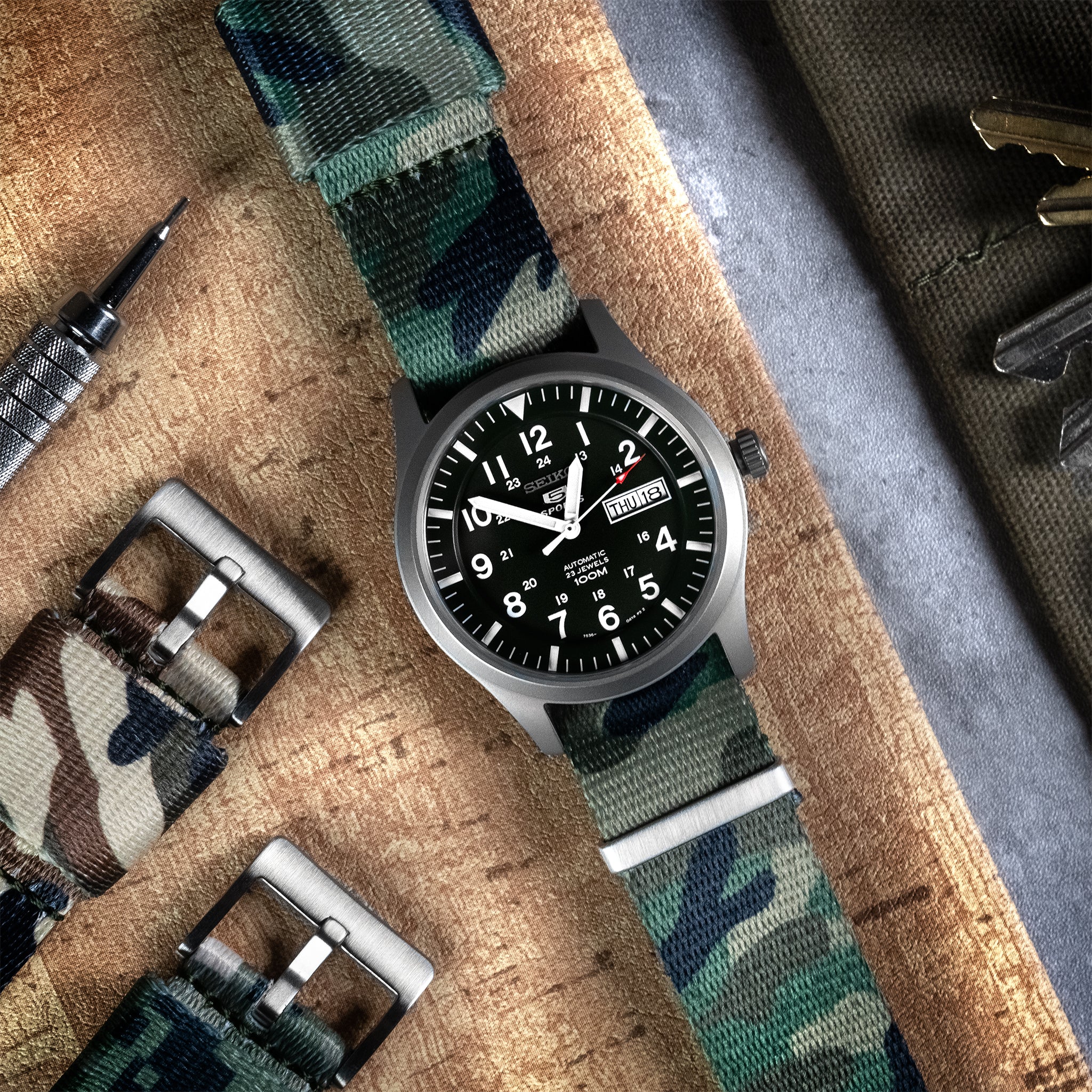 Classic Camouflage Elite Nylon NATO® style Watch Band - Image 2