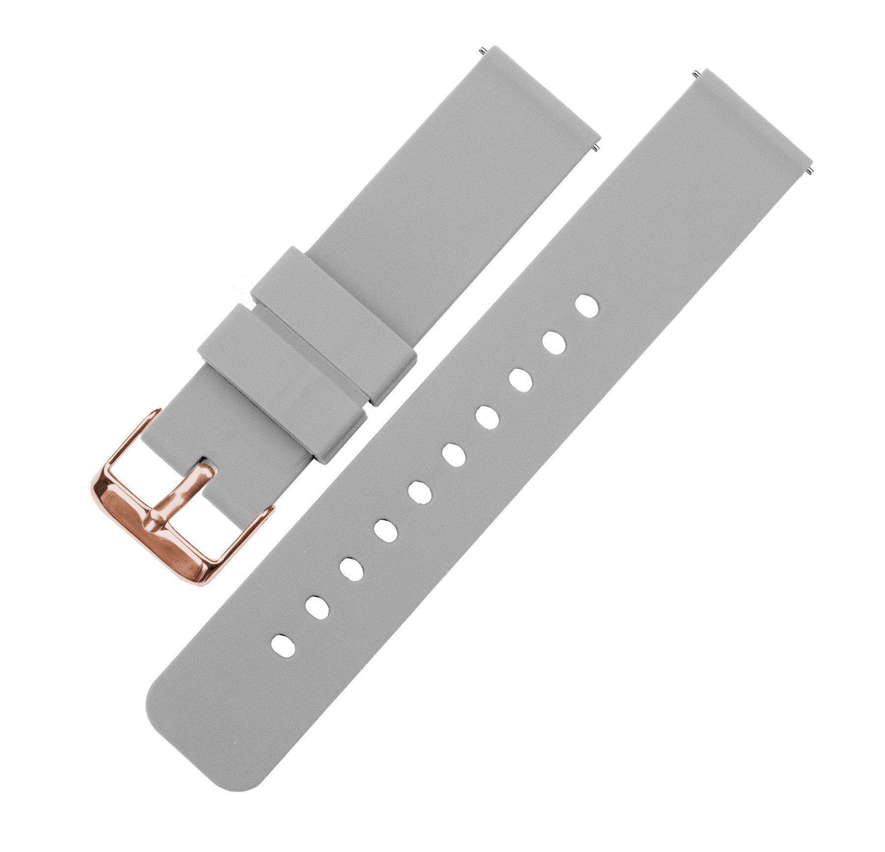 Cool Grey Quick Release Silicone Rubber Watch Band - Image 10