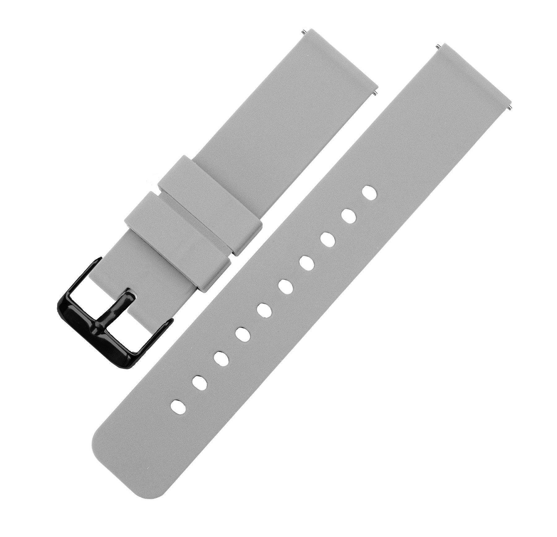 Cool Grey Quick Release Silicone Rubber Watch Band - Image 7