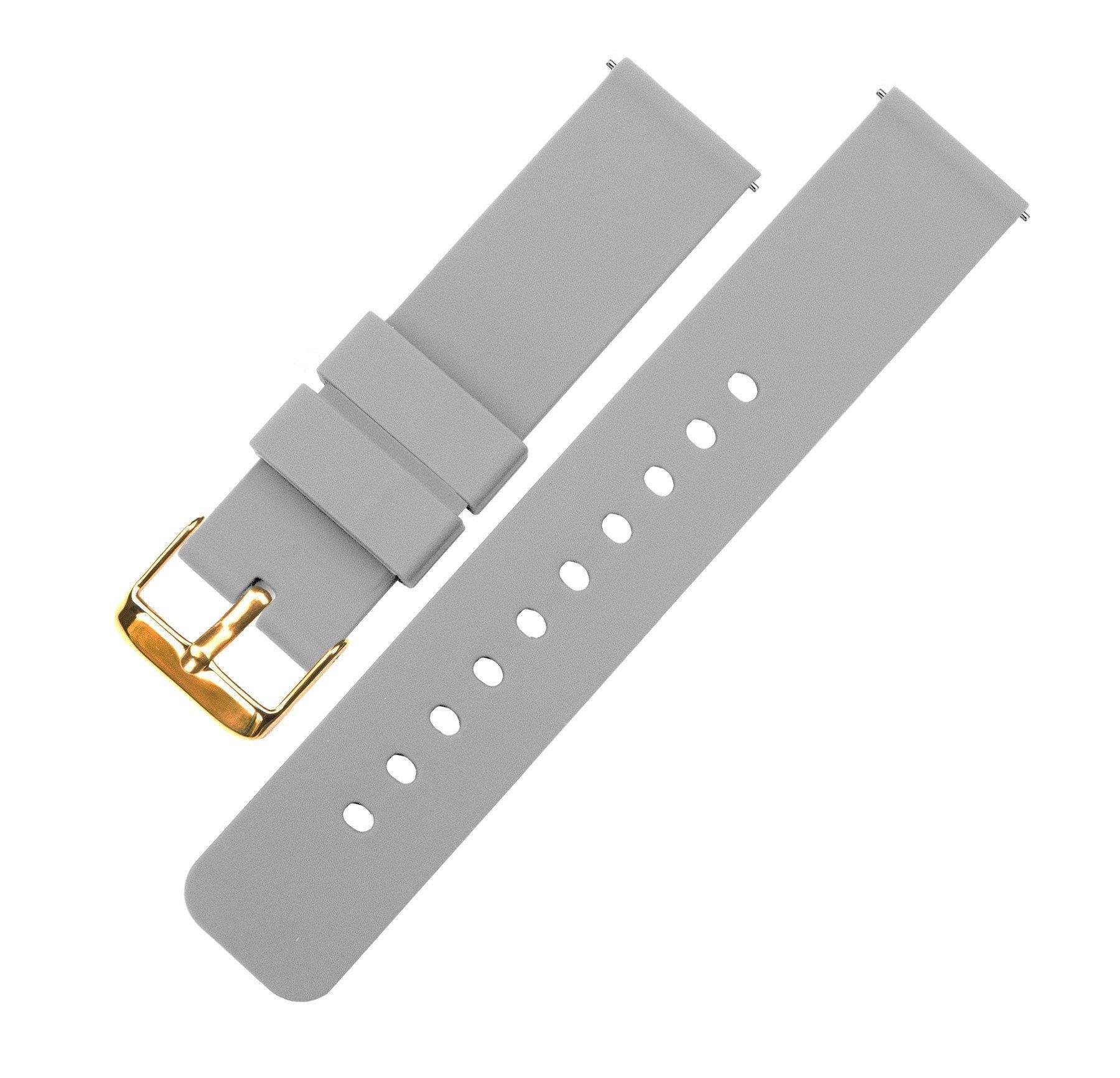 Cool Grey Quick Release Silicone Rubber Watch Band - Image 8
