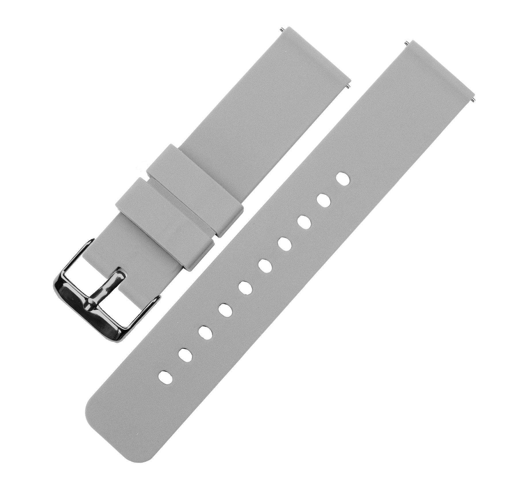 Cool Grey Quick Release Silicone Rubber Watch Band - Image 9