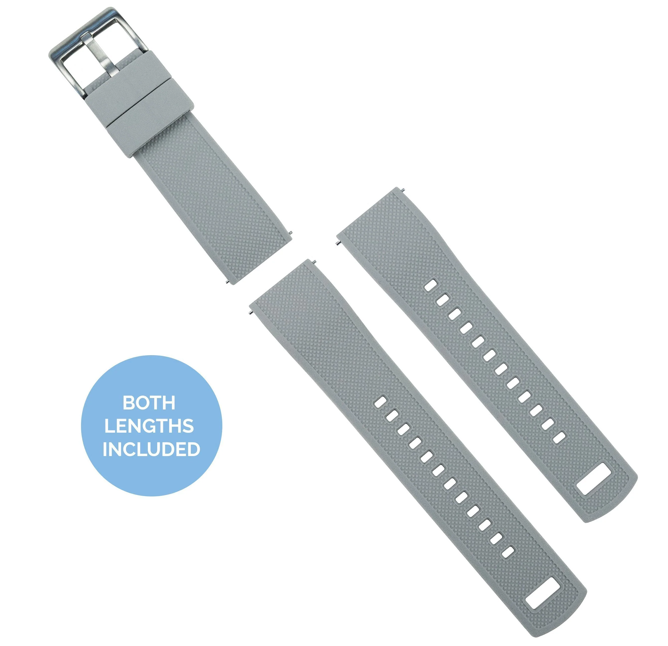 Cool Grey Top Black Bottom Elite Silicone Watch Band - Image 3