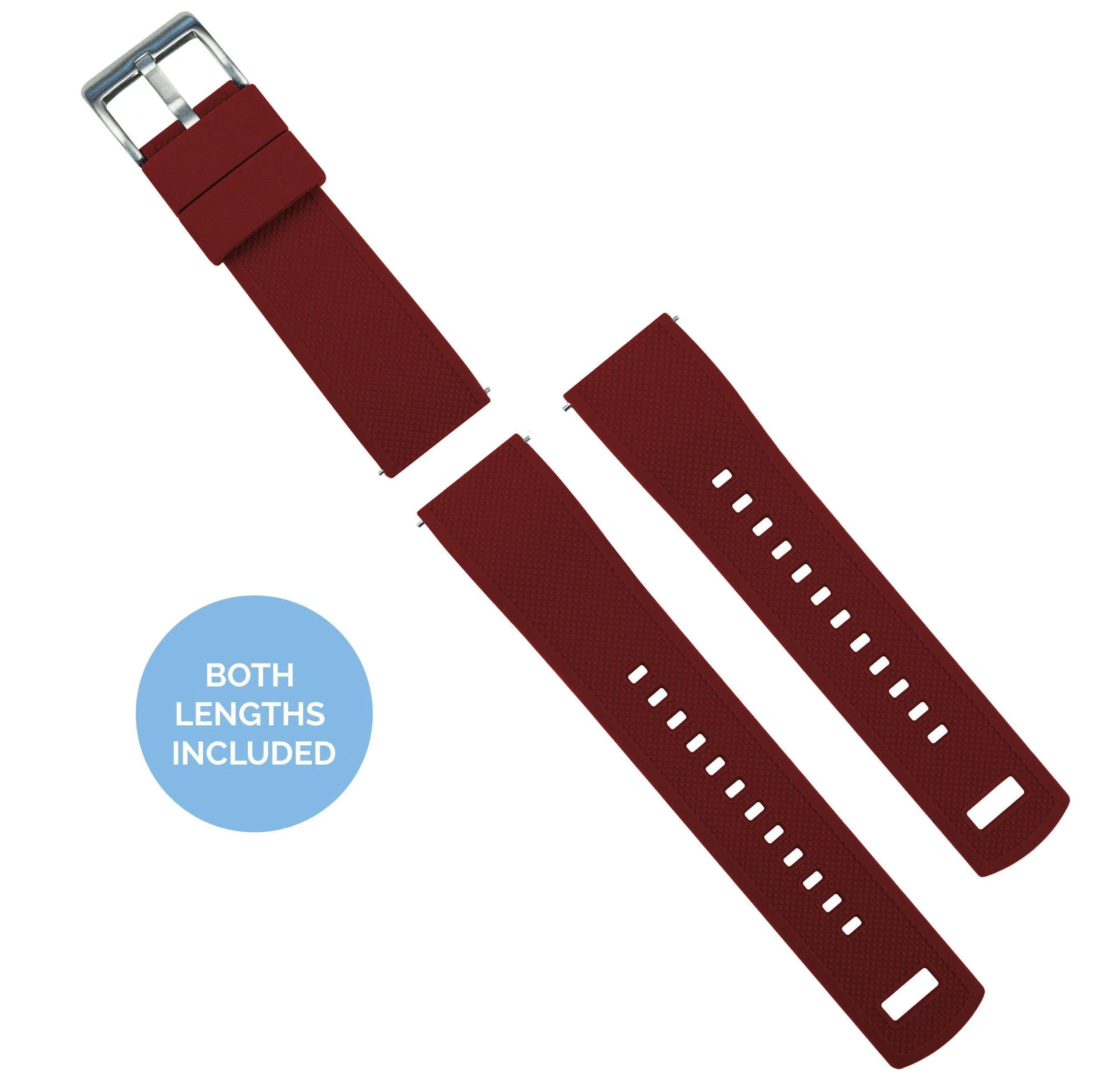 Crimson Red Elite Silicone Watch Band - Image 3