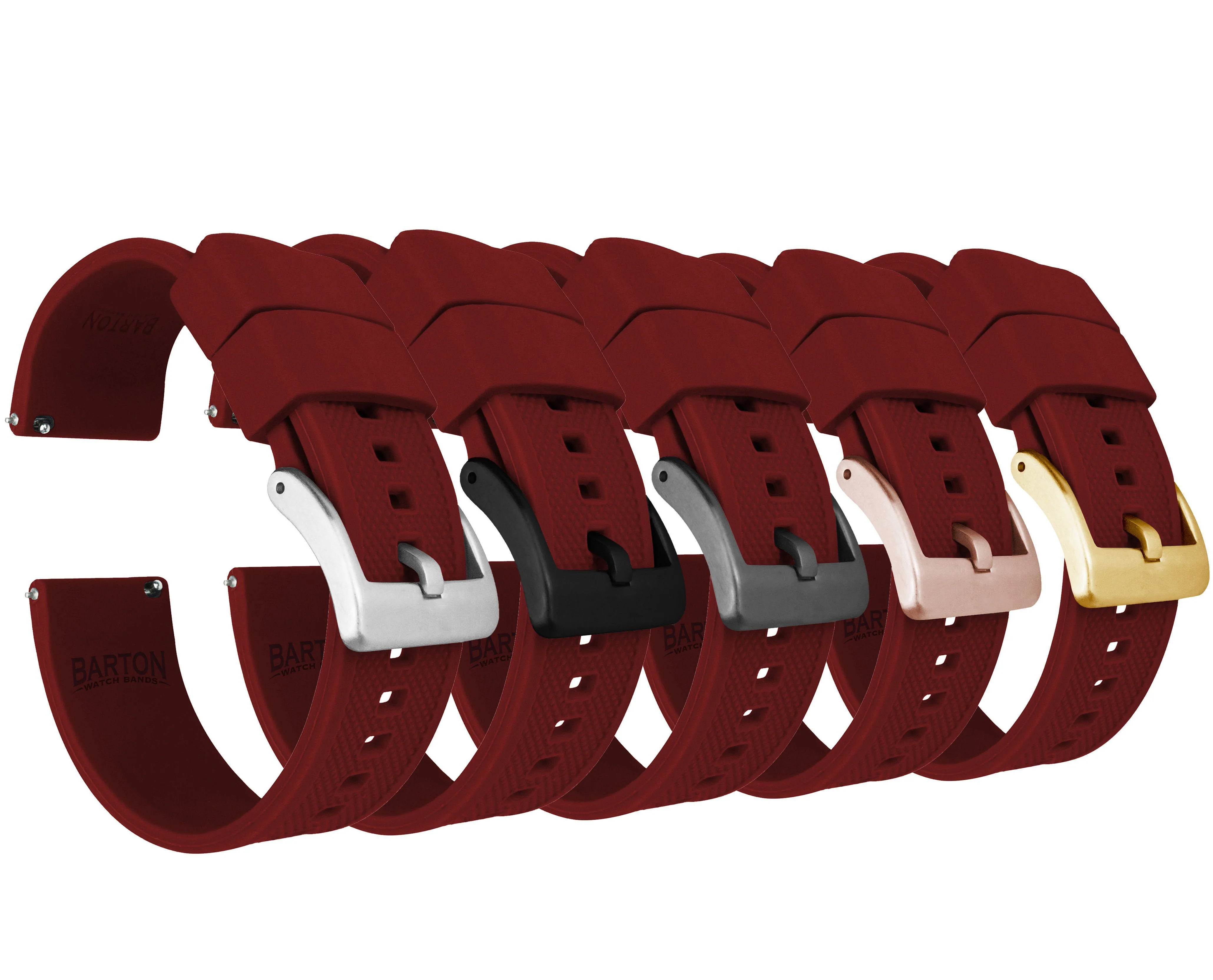 Crimson Red Elite Silicone Watch Band - Image 7