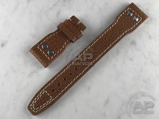 Decantare Vintage Caramel Strap For IWC Big Pilot Deployant Buckle - Image 3