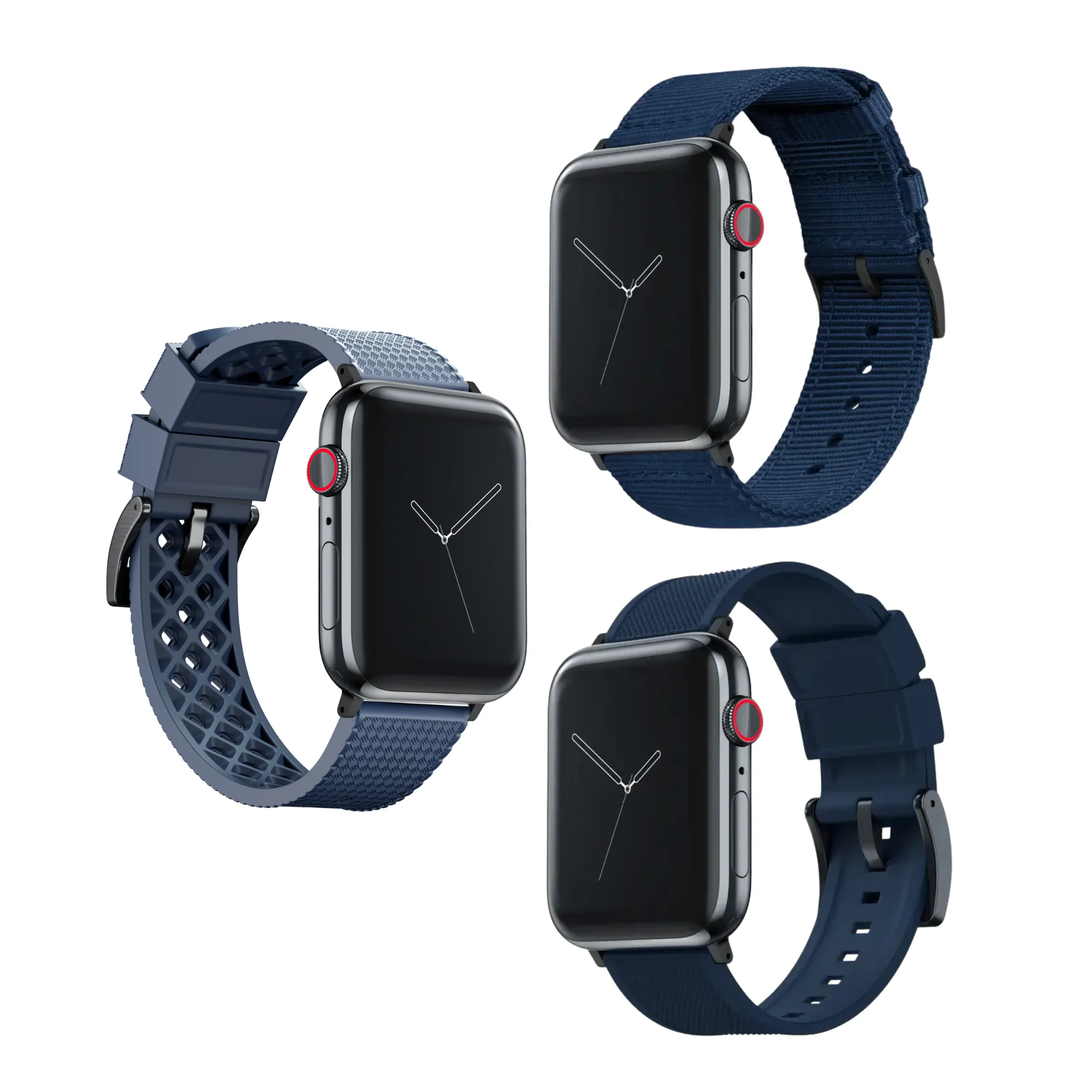 Elite Diver Navy Blue Apple Watch Strap Bundle | 3 Watch Bands - Image 5
