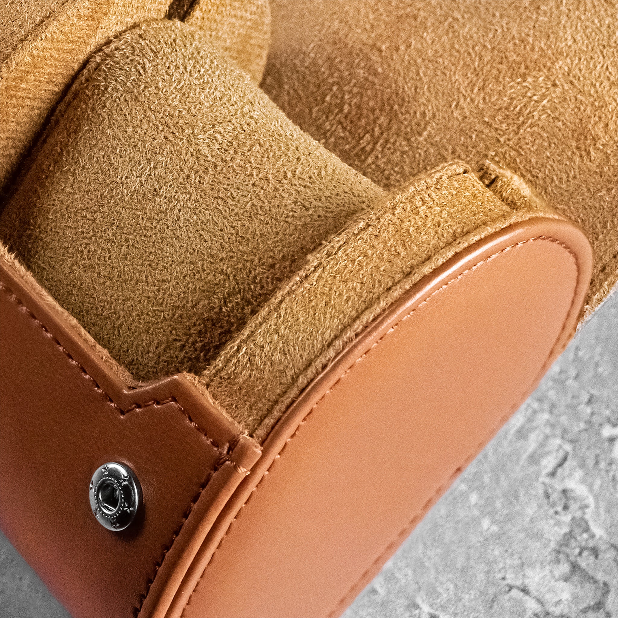 Double Recycled Leather Watch Roll Travel Case - Image 15