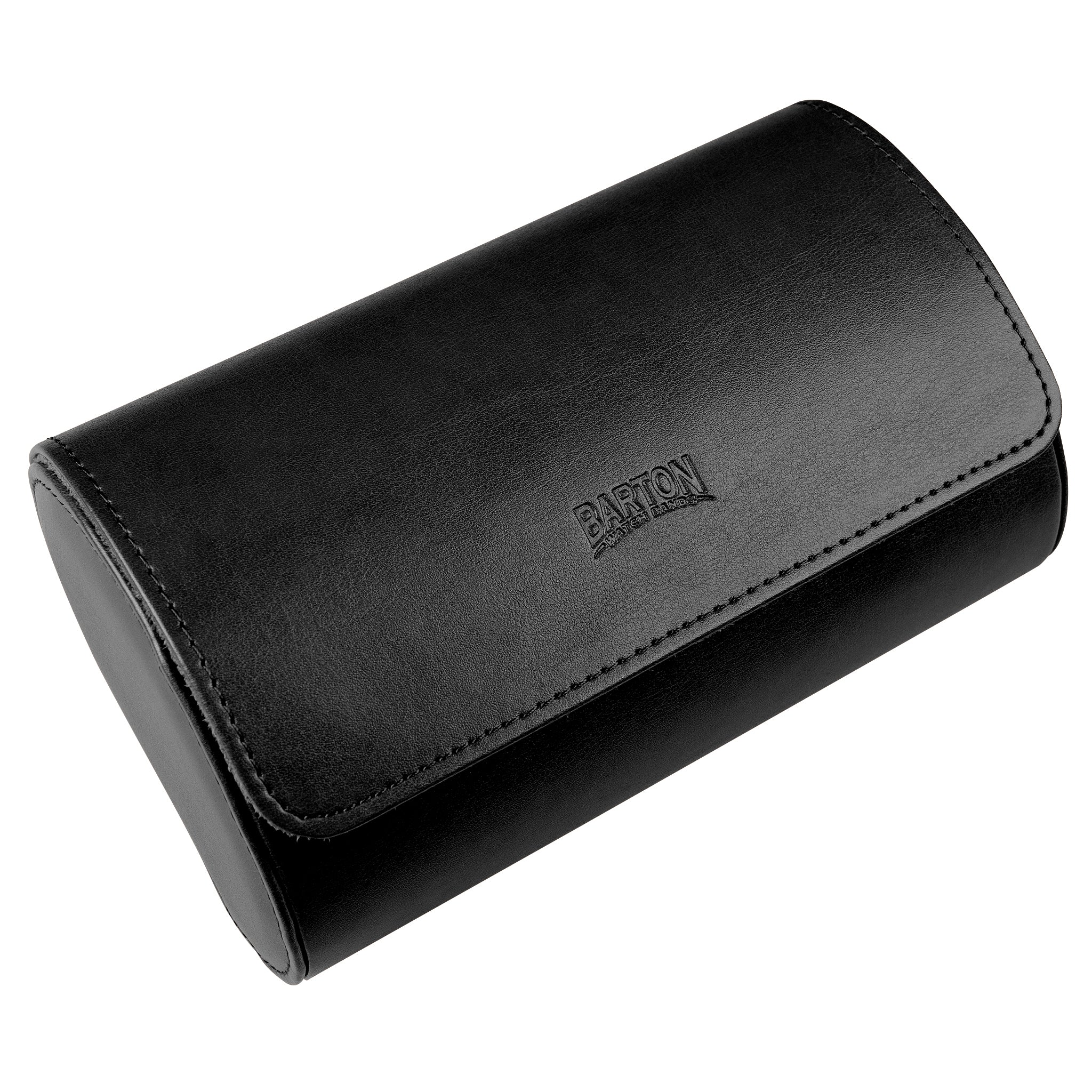 Double Recycled Leather Watch Roll Travel Case - Image 20