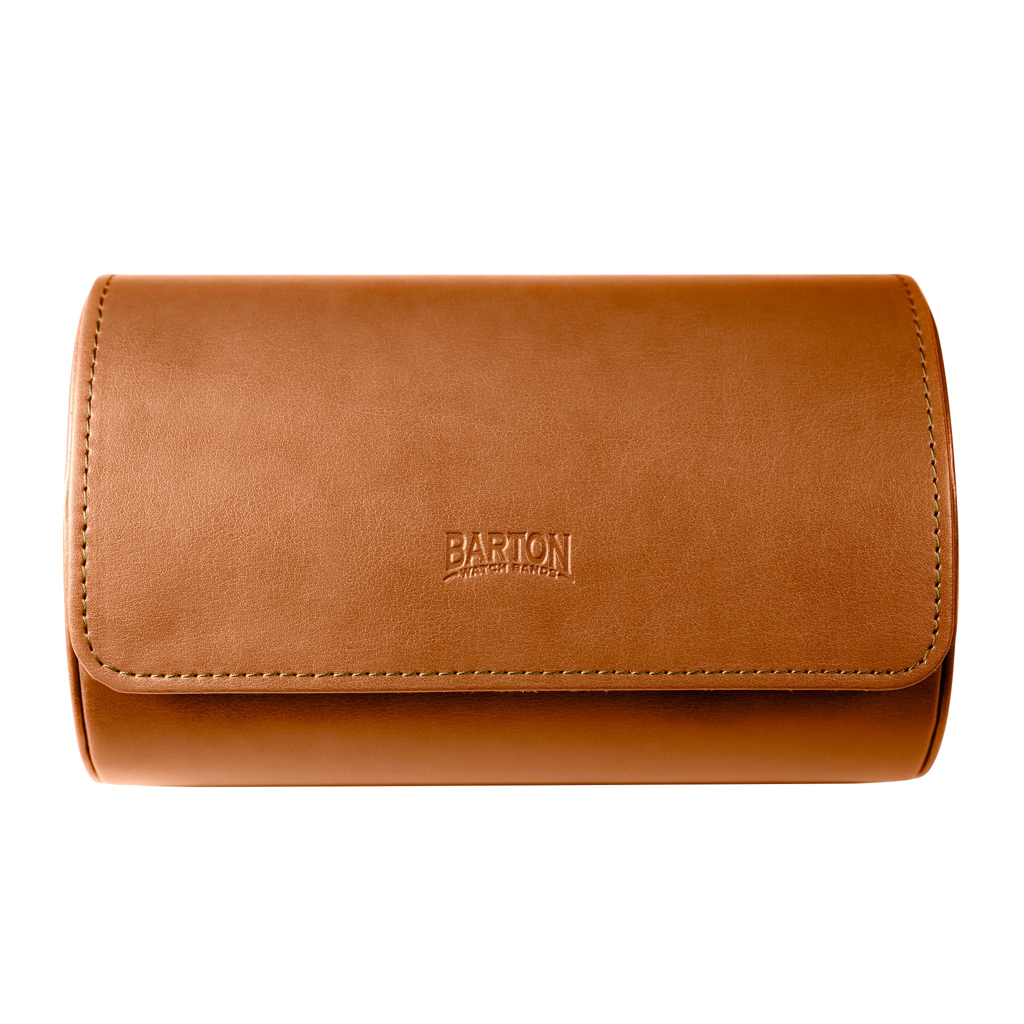 Double Recycled Leather Watch Roll Travel Case - Image 7