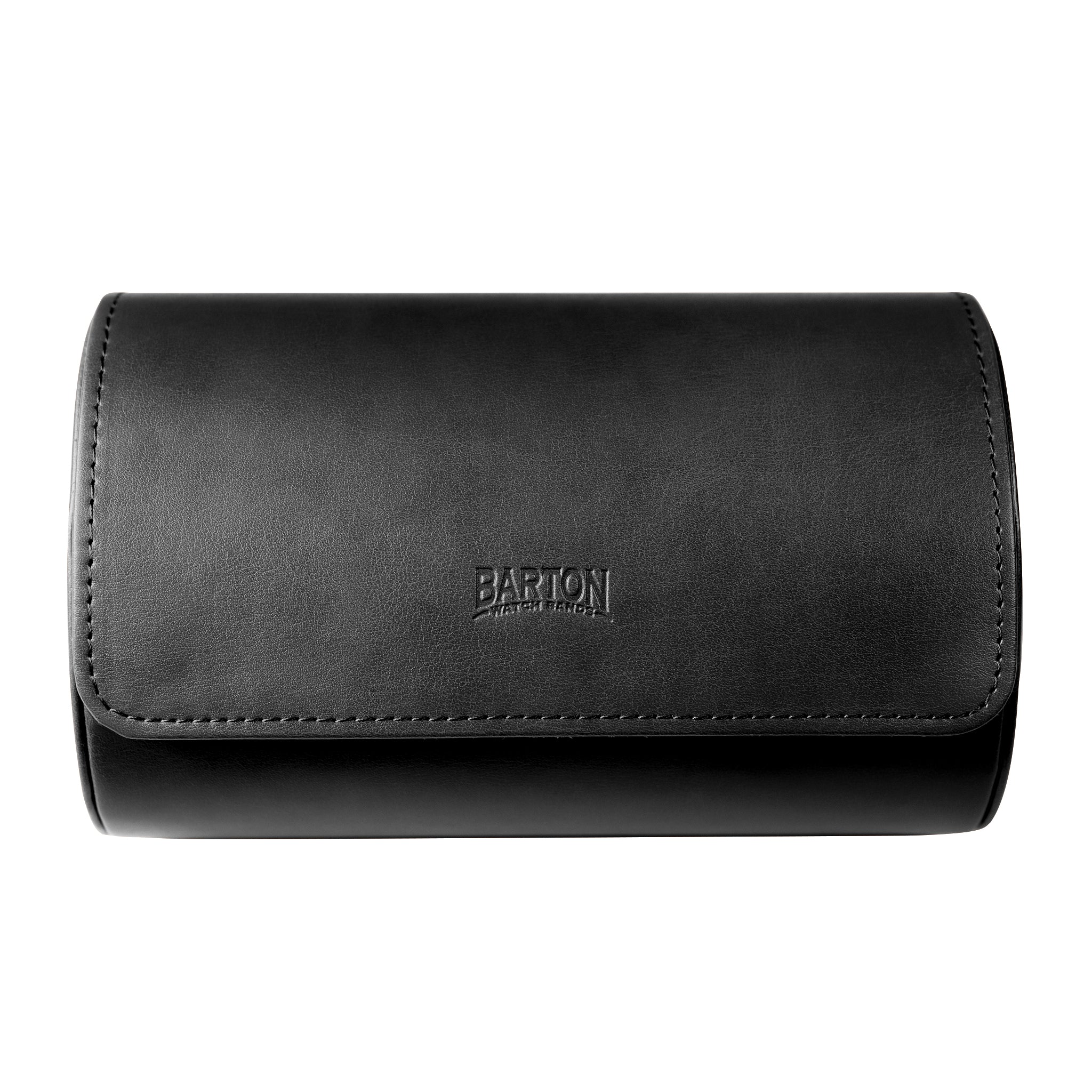 Double Recycled Leather Watch Roll Travel Case - Image 8